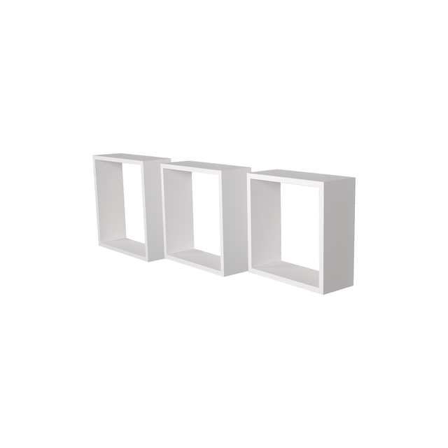 Mensola a muro SPACEO cubo in mdf L 30 x P 9.7 cm bianco
