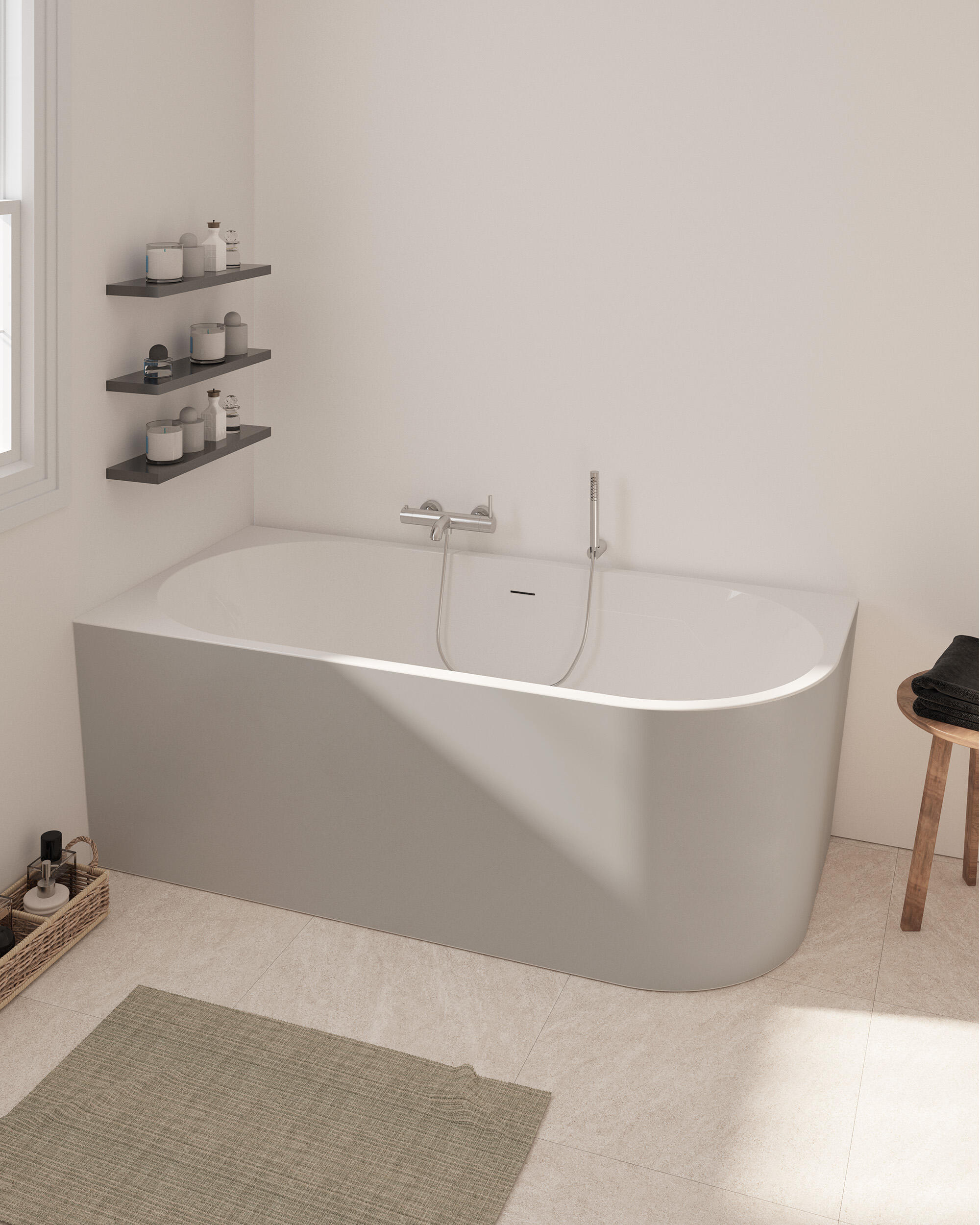 Bañera obath thera gris 170x80 cm