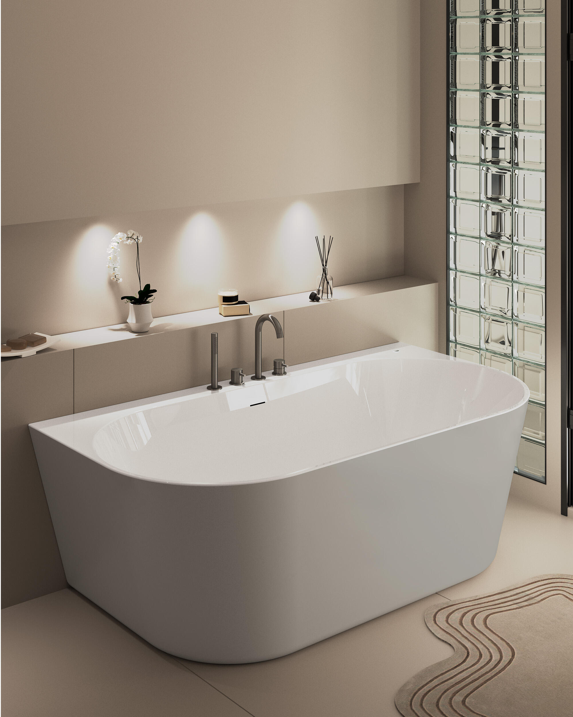 Bañera OBATH Thera sabbia 170x90 cm