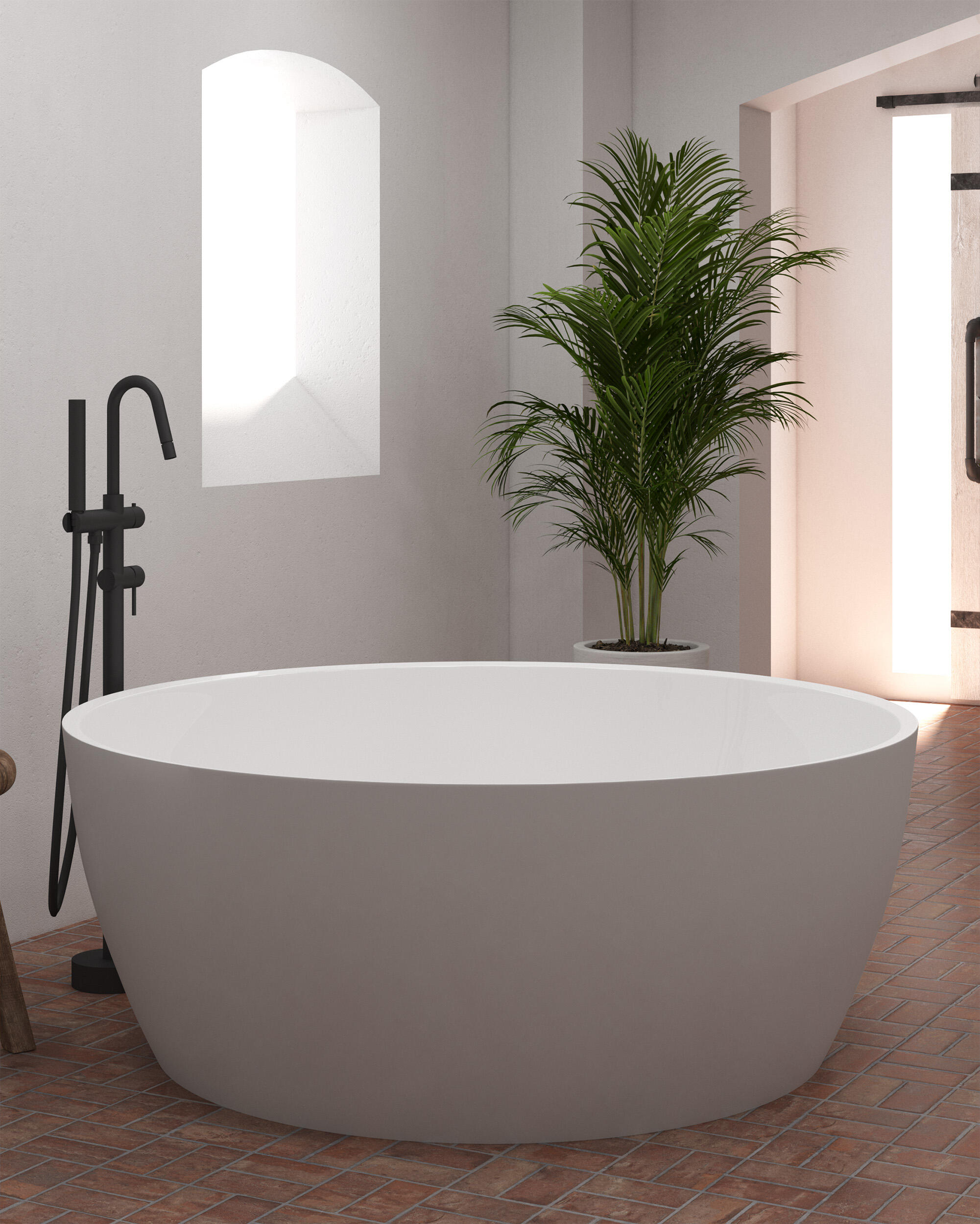 Bañera isla obath hera gris 130x130 cm