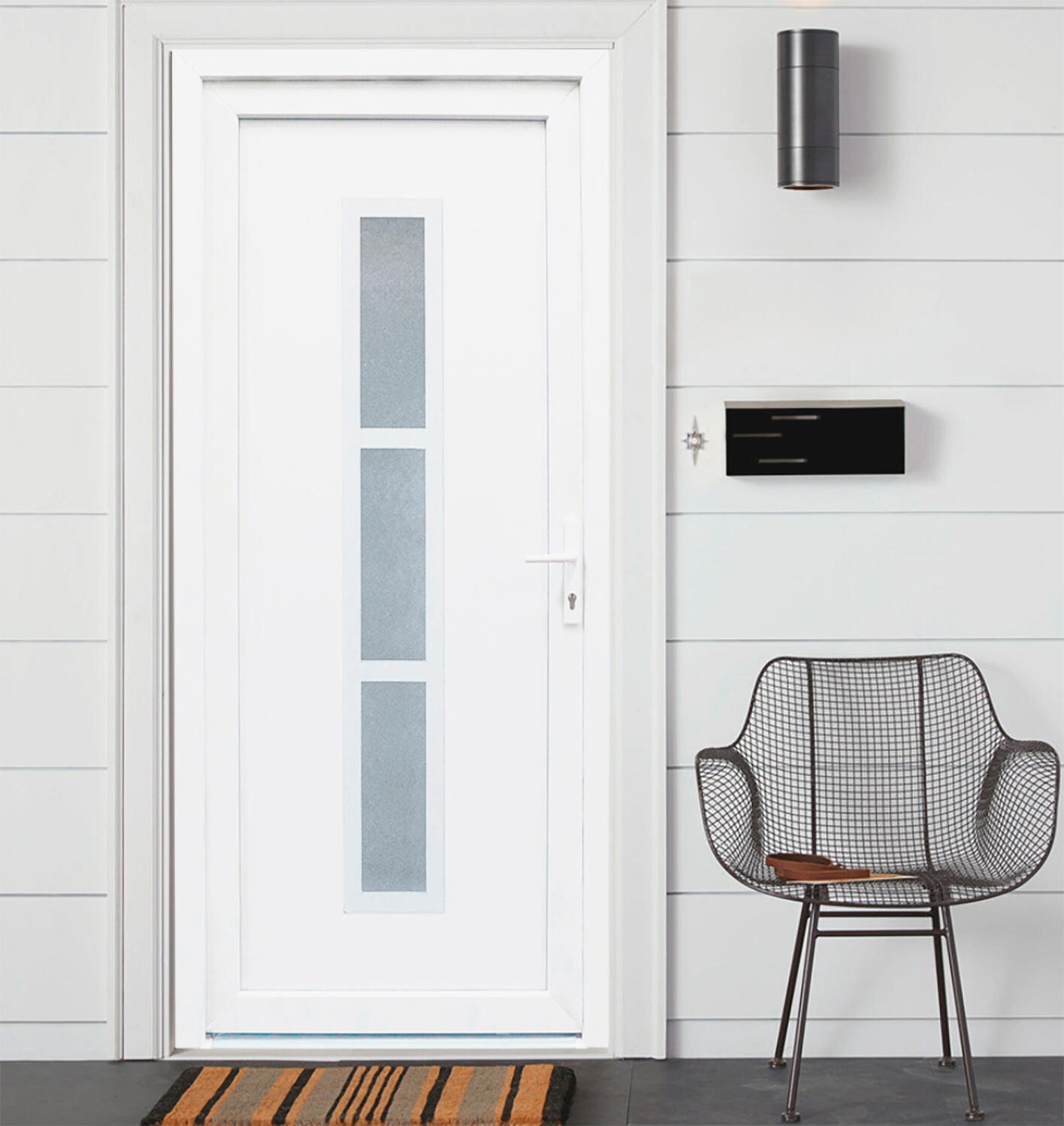 Puerta de entrada pvc alabama blanco izquierda de 208x98 cm