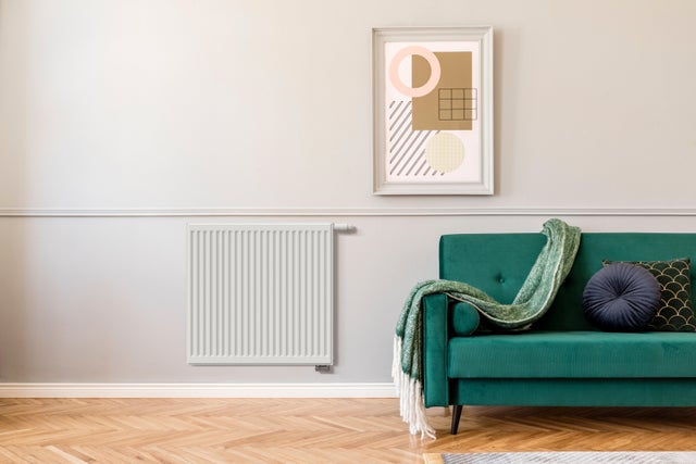 Radiateur eau chaude 1854W, l.80xH.90 cm Easy DE'LONGHI horizontal blanc