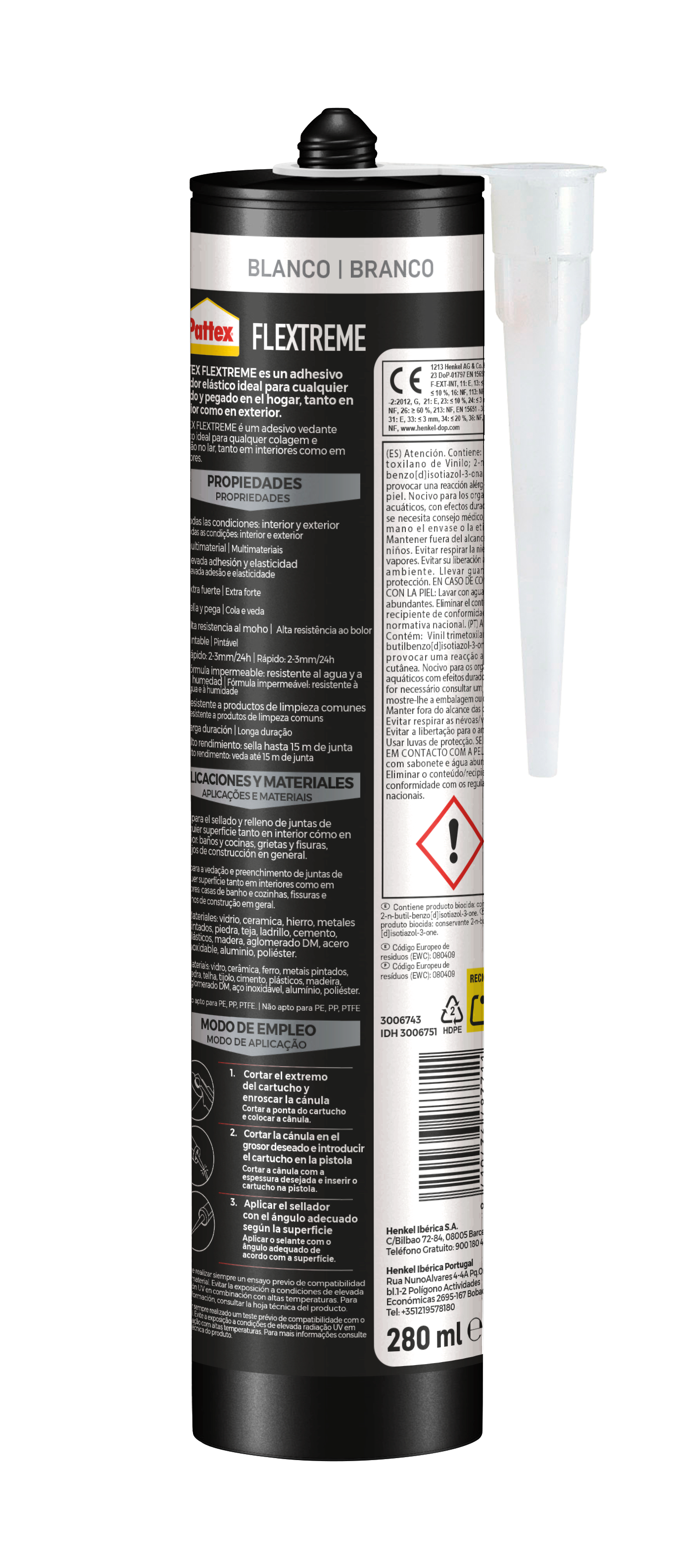 Sellador PATTEX Flextreme 280 ml blanco - 2