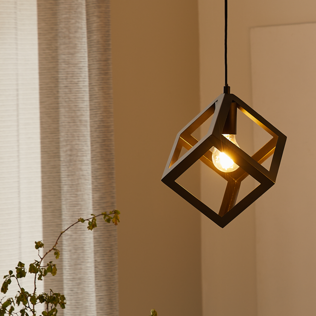 Lampa wisząca Plywood czarna E27 Inspire