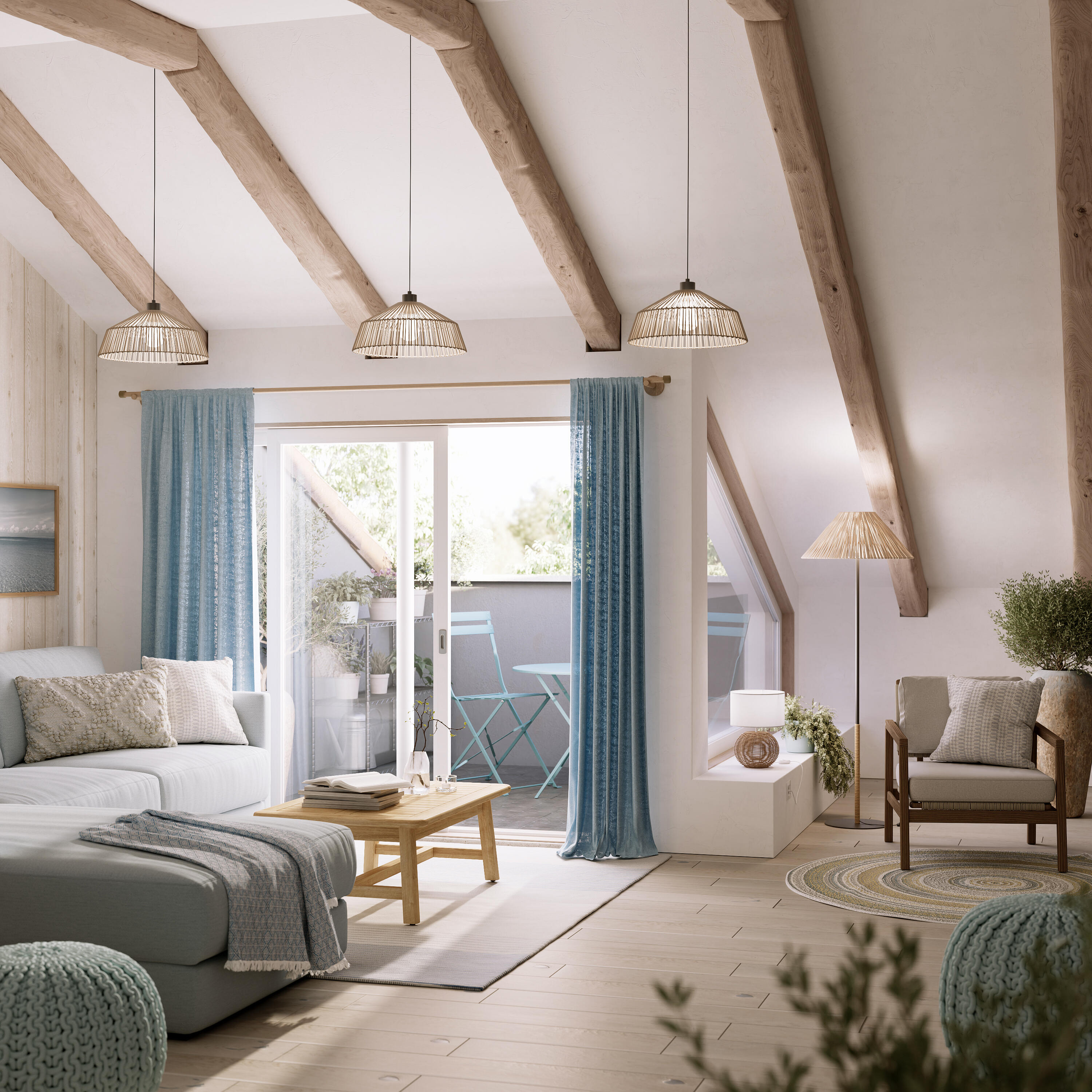 Poltrona da giardino con cuscino beige e braccioli Oasis NATERIAL da 2 posti, struttura in acacia marrone seduta in acacia marrone, L 66 x H 74 x P 80 cm, set da 2 pezzi - 13