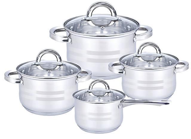 Zestaw garnków ze stali nierdzewnej Remo 8 elementów Altom Design