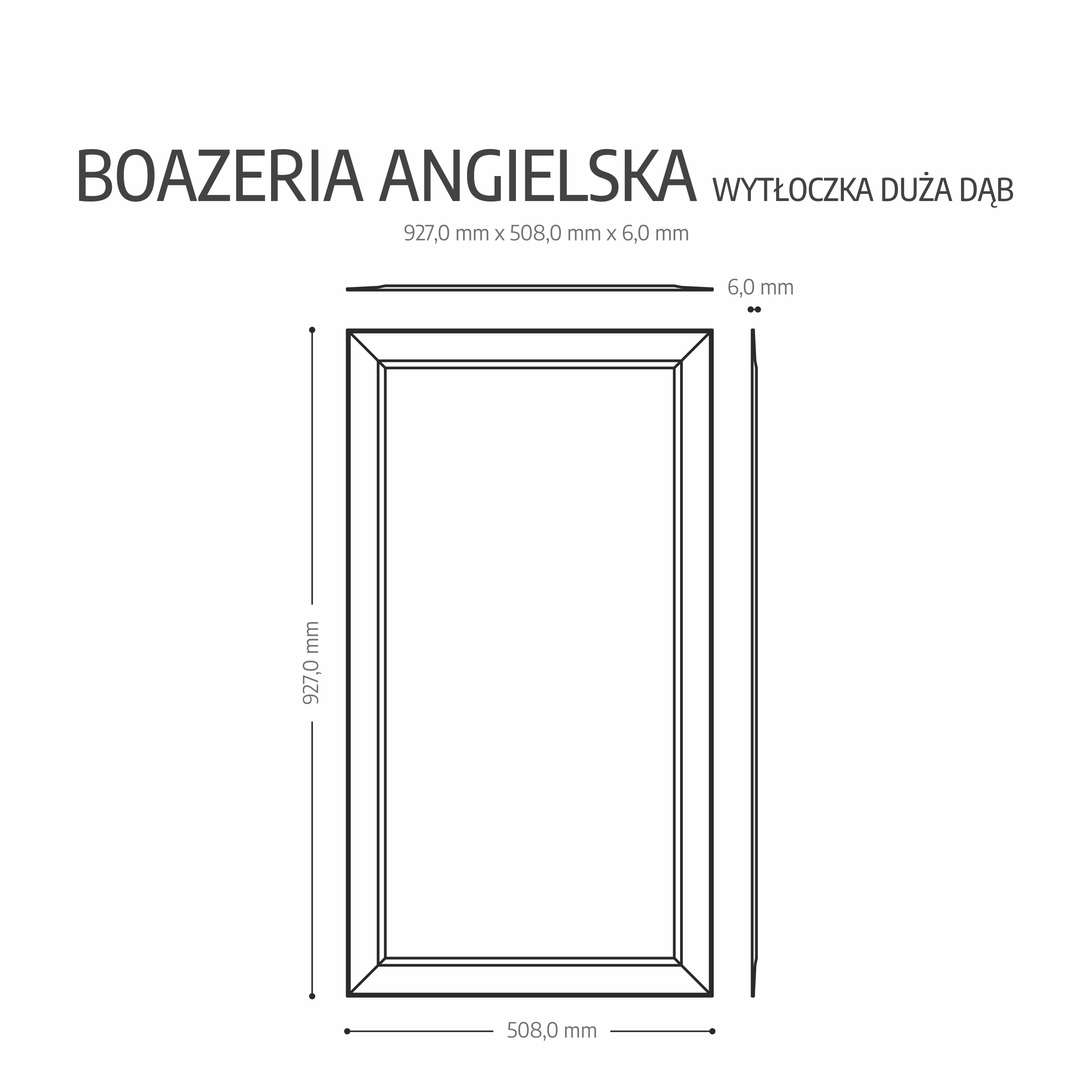 Boazeria angielska MDF biała wytłoczka duża Fllow - 6