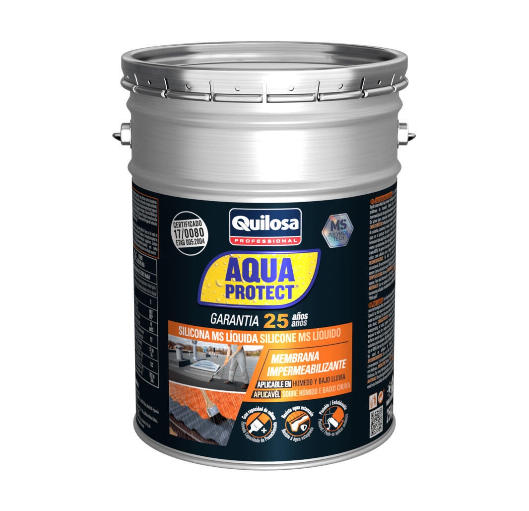 Impermeabilizante exterior QUILOSA AQUAPROTECT 5KG PRETO - 2