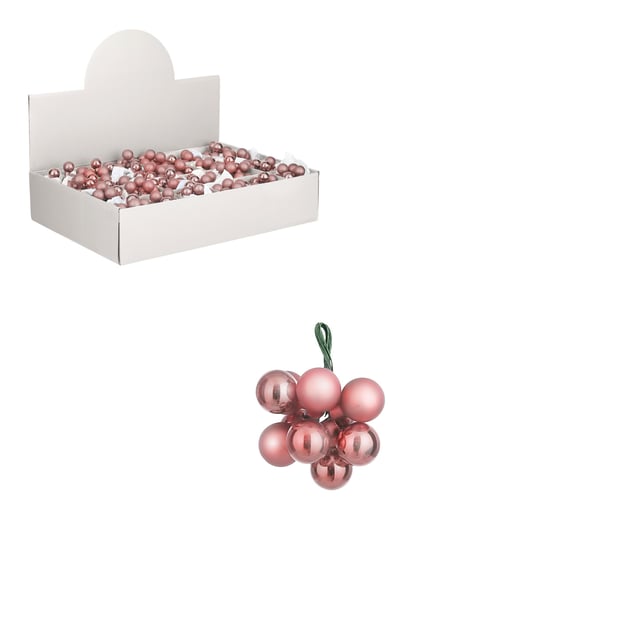 Bolas cacho vidro ⌀2 cm rosa