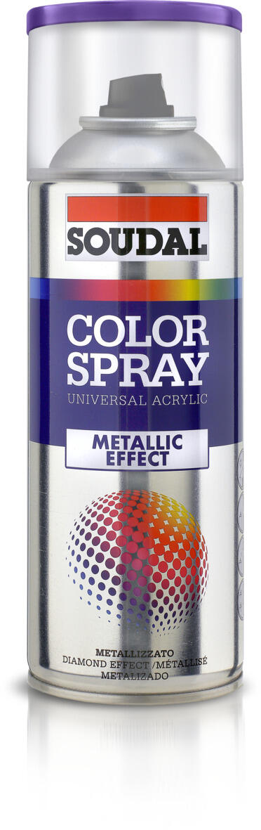 SPRAY EFEITO METALIZADO SOUDAL 400ML PRATA