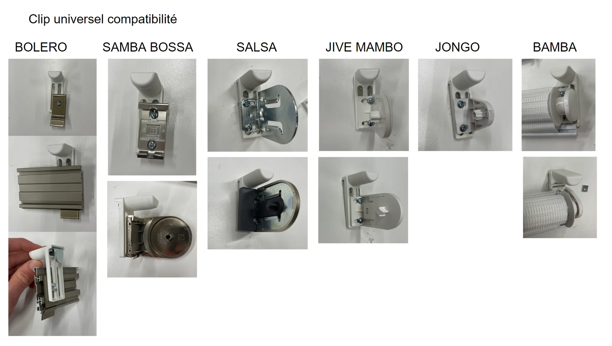 Suporte para estore com clip branco Inspire - 6