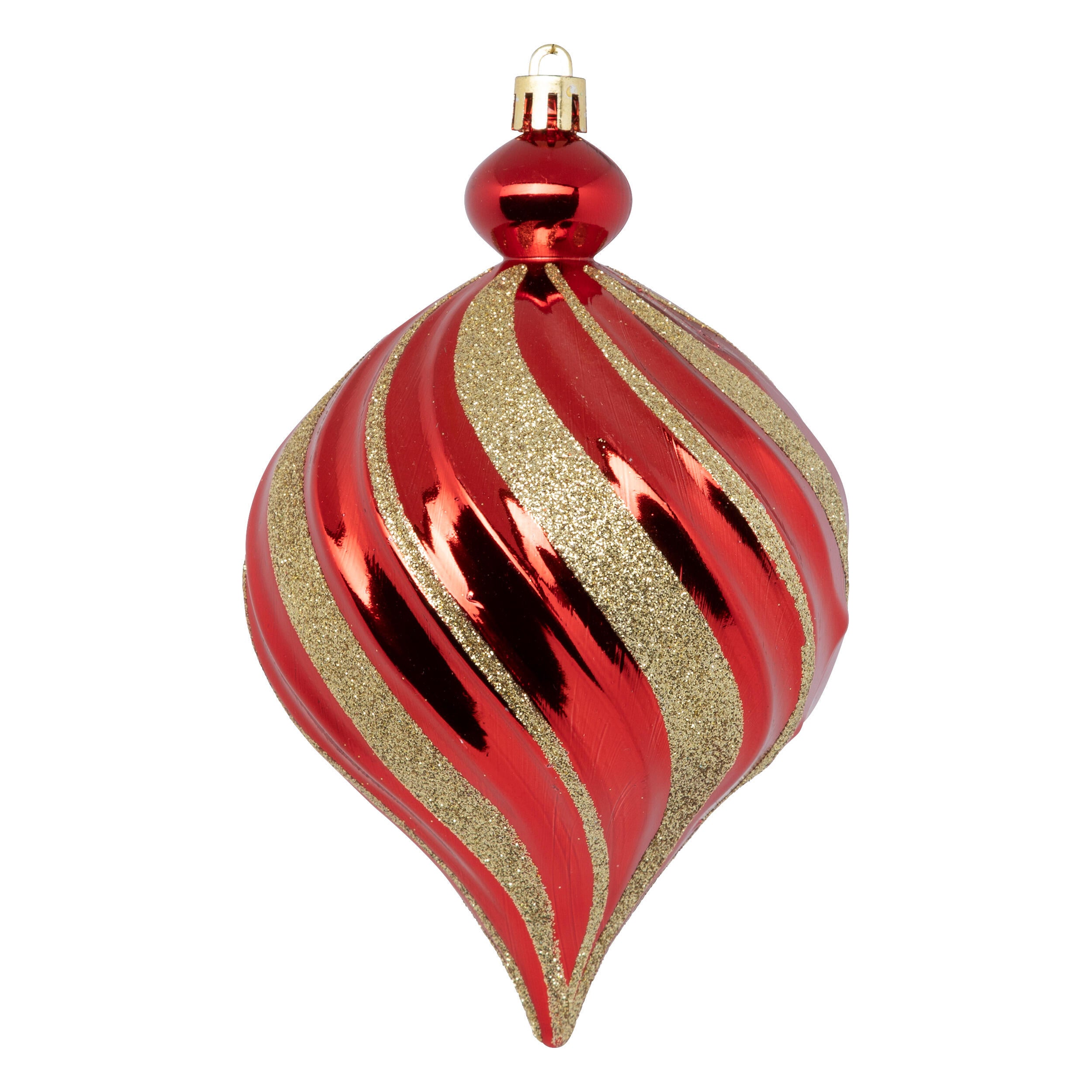 Boule de noël, rouge et or - 3