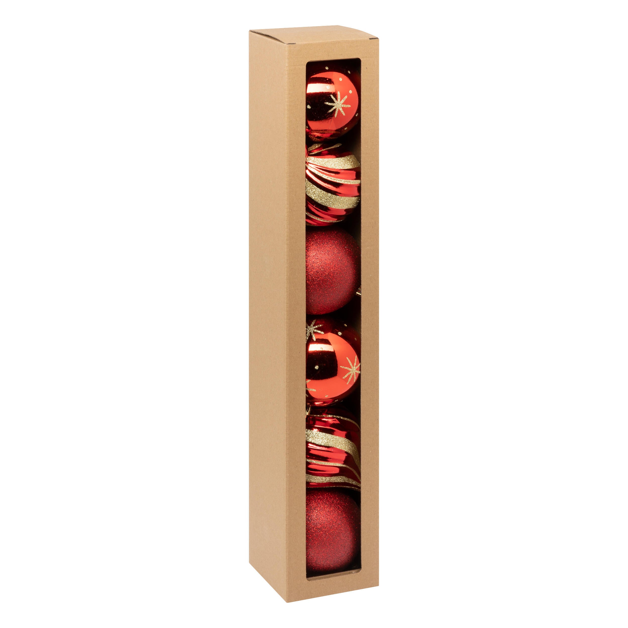 Boule de noël, rouge et or - 4