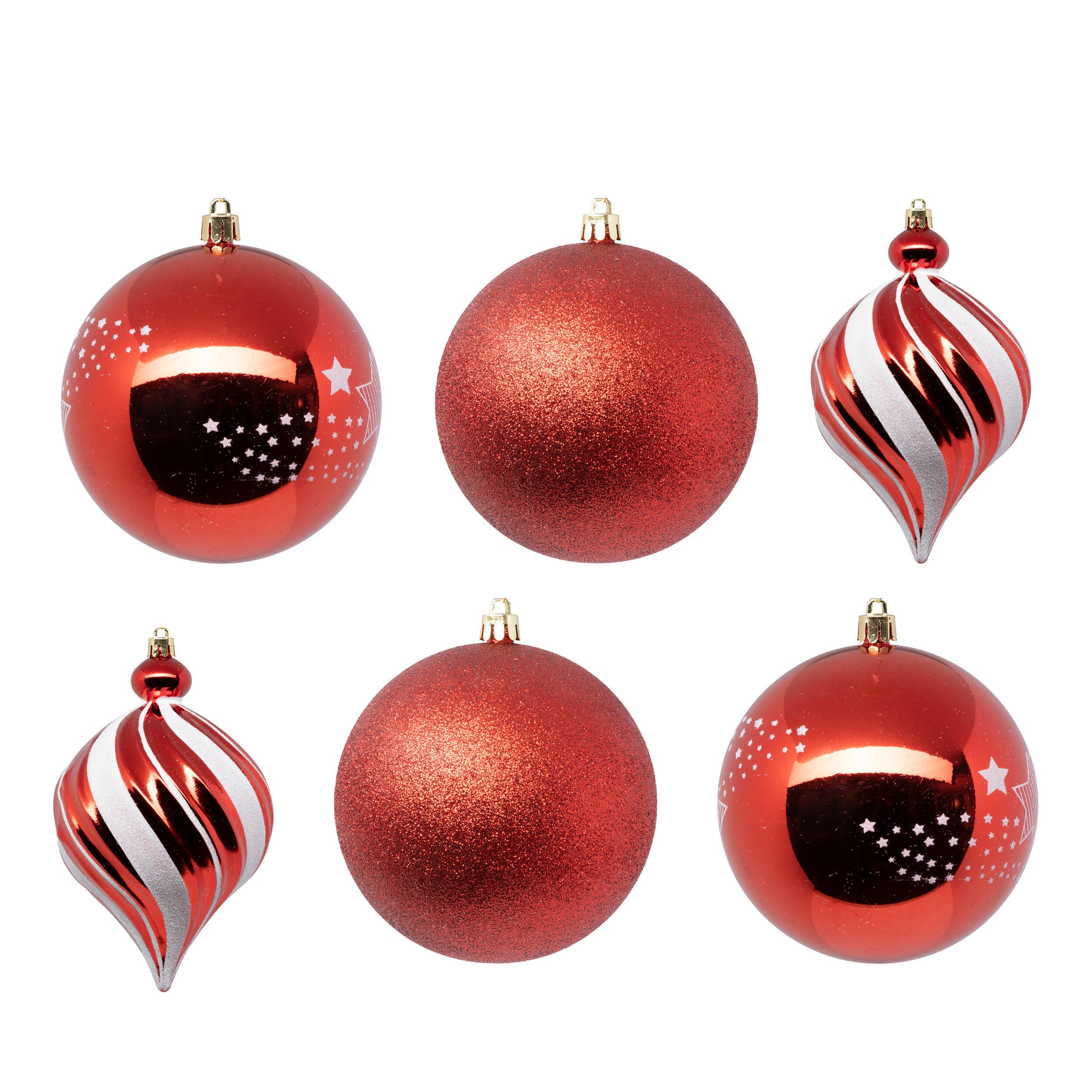 Boule de noël, rouge et blanc - 2