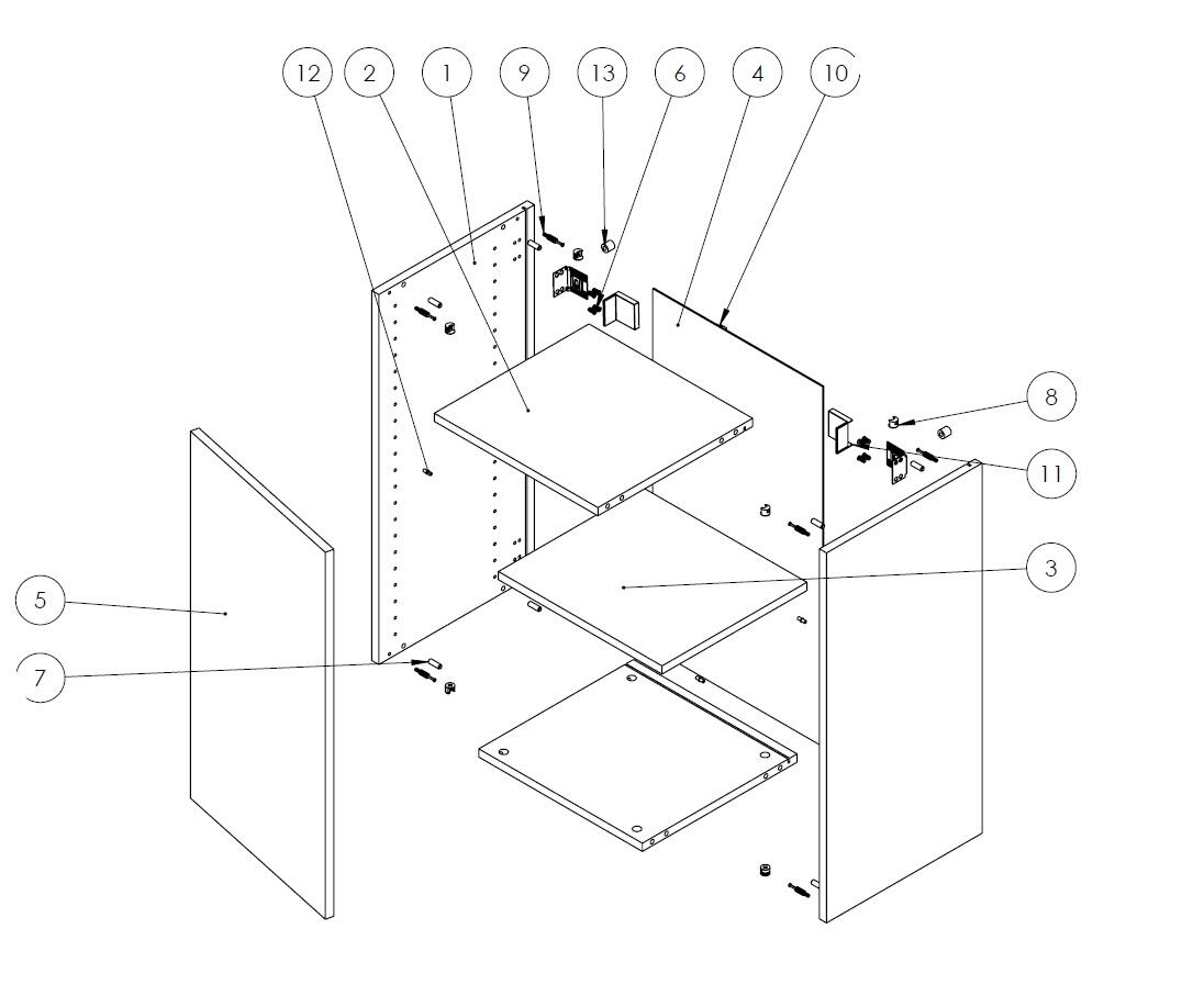 Meuble haut de cuisine Eleki gris 1 porte H72.1 x l40 - 9