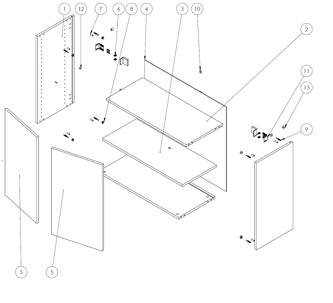 Meuble haut de cuisine Eleki gris 2 portes H72.1 x l80 - 10