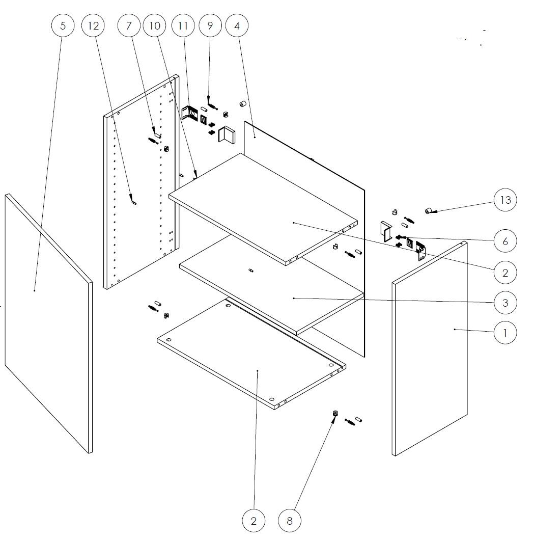 Meuble haut de cuisine Eleki gris 1 porte H72.1 x l60 - 9