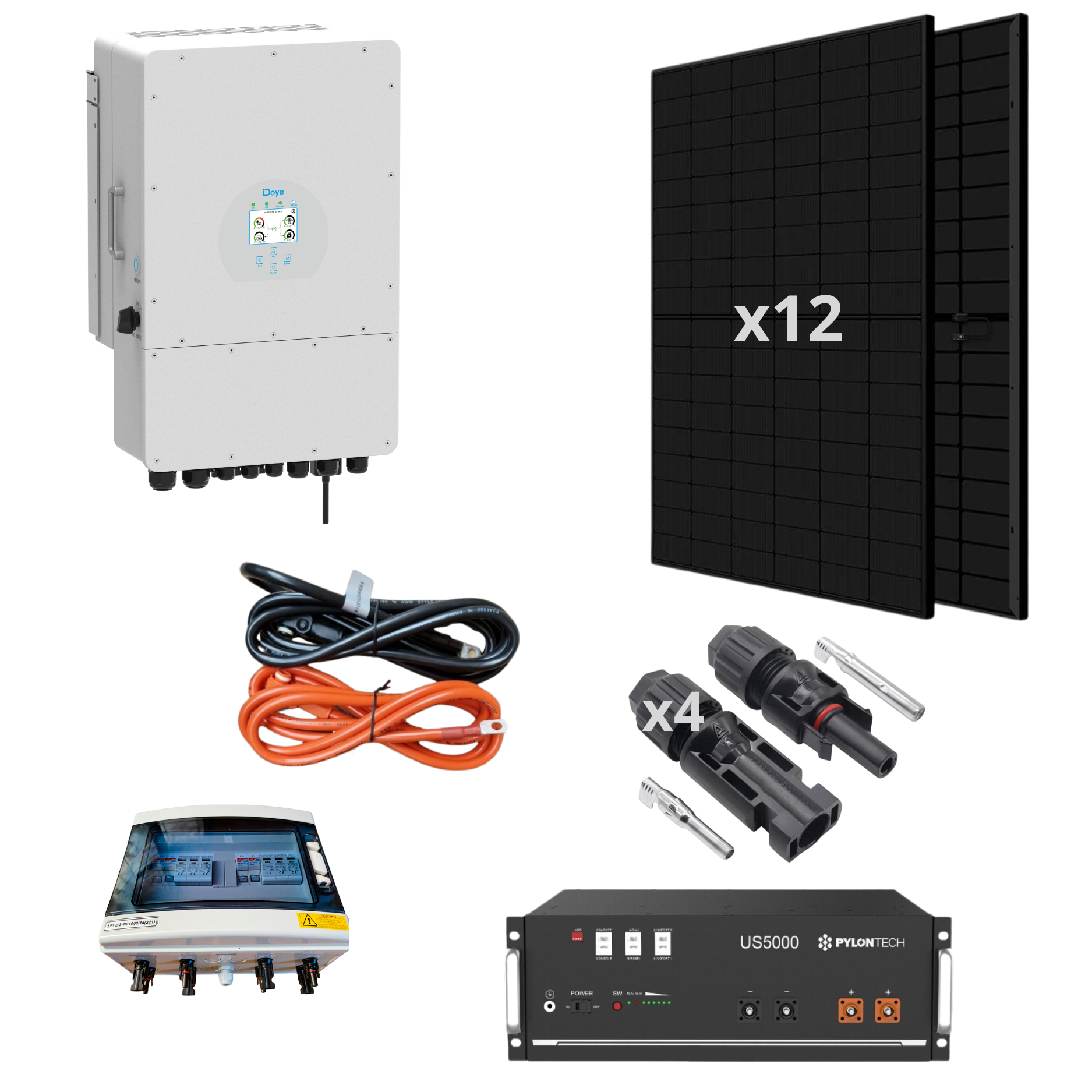 Kit solar autoconsumo t/f 8000w con batería litio 5kw