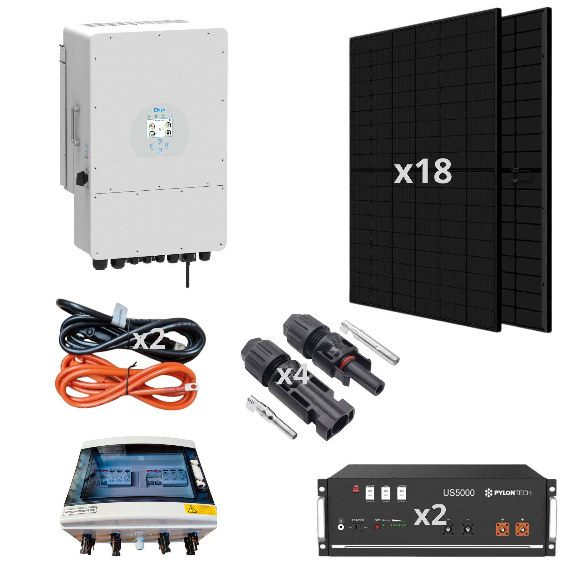 Kit solar autoconsumo m/f 8000w con batería litio 10kw