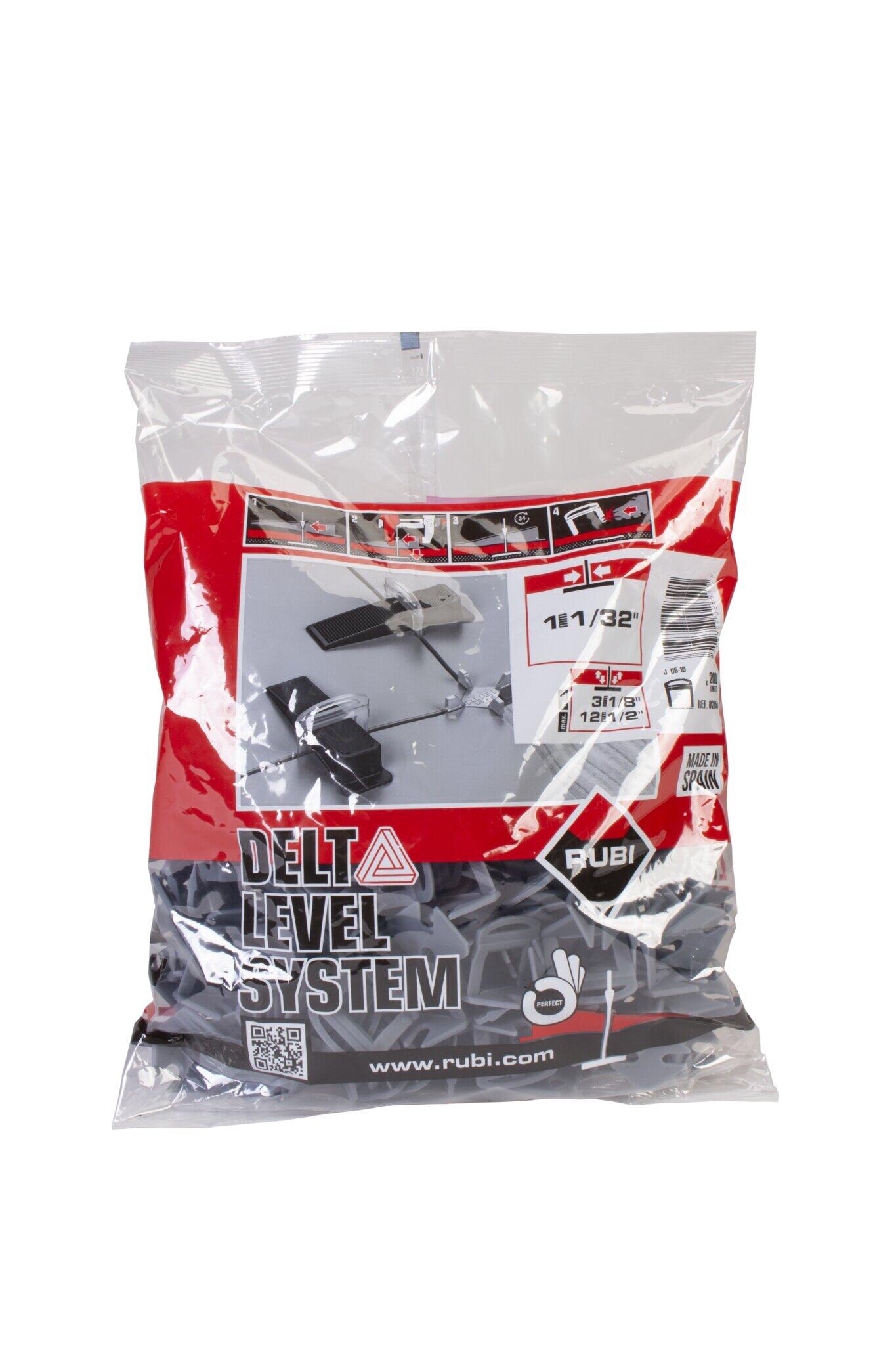 200 Clips de nivelamento para cerâmica 3-12 mm 1 mm Rubi Delta Level System - 2