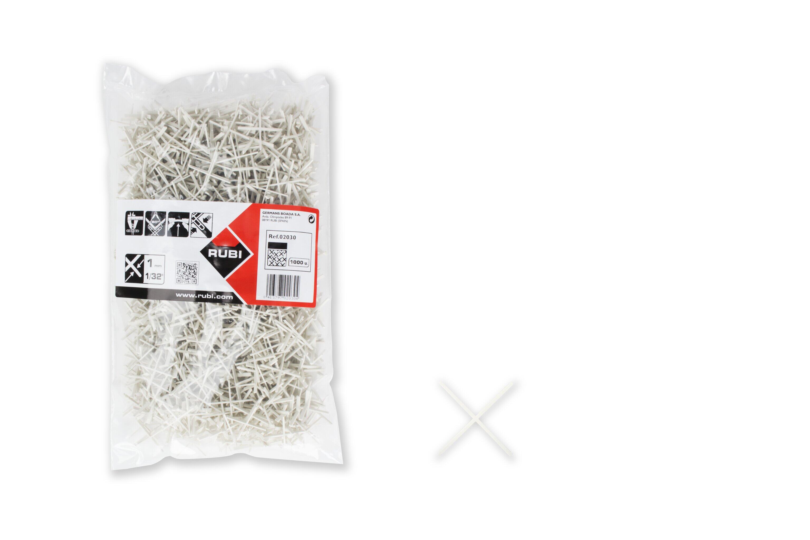 1000 cruzetas para juntas de cerâmica 1 mm Rubi - 2