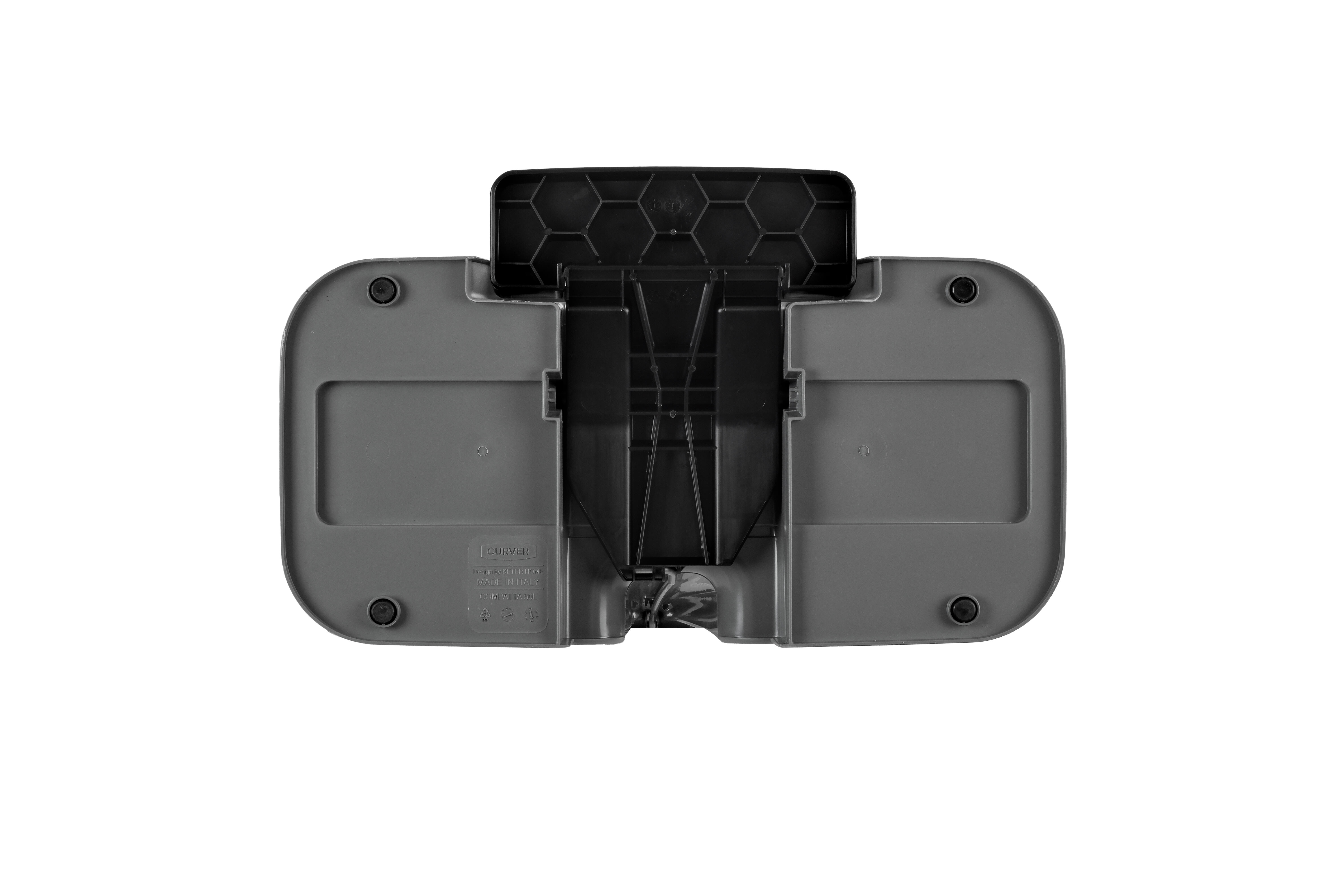 Baldo de lixo com pedal  50 litros cinza Curver - 4