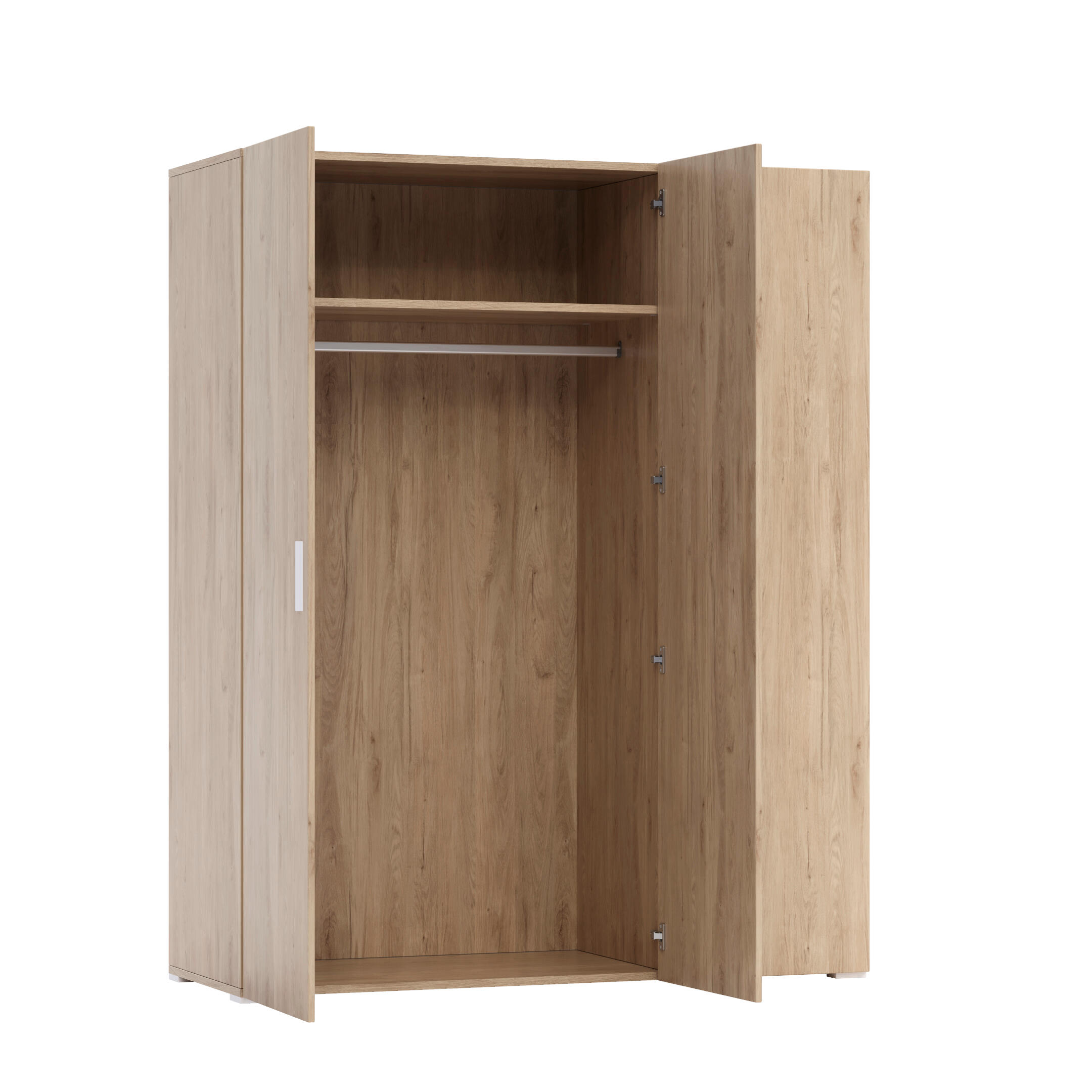 Roupeiro 3 portas de bater carvalho 155x53x191cm One - 14