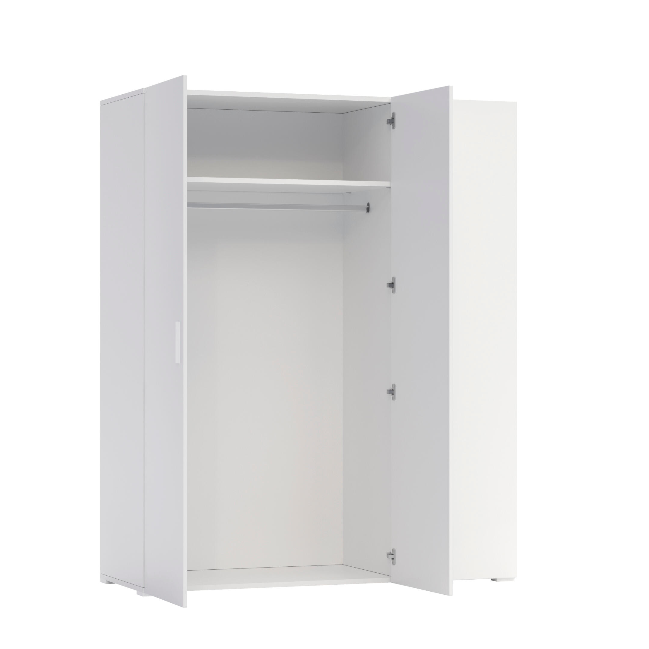 Roupeiro 3 portas de bater branco 155x53x191 cm One - 23