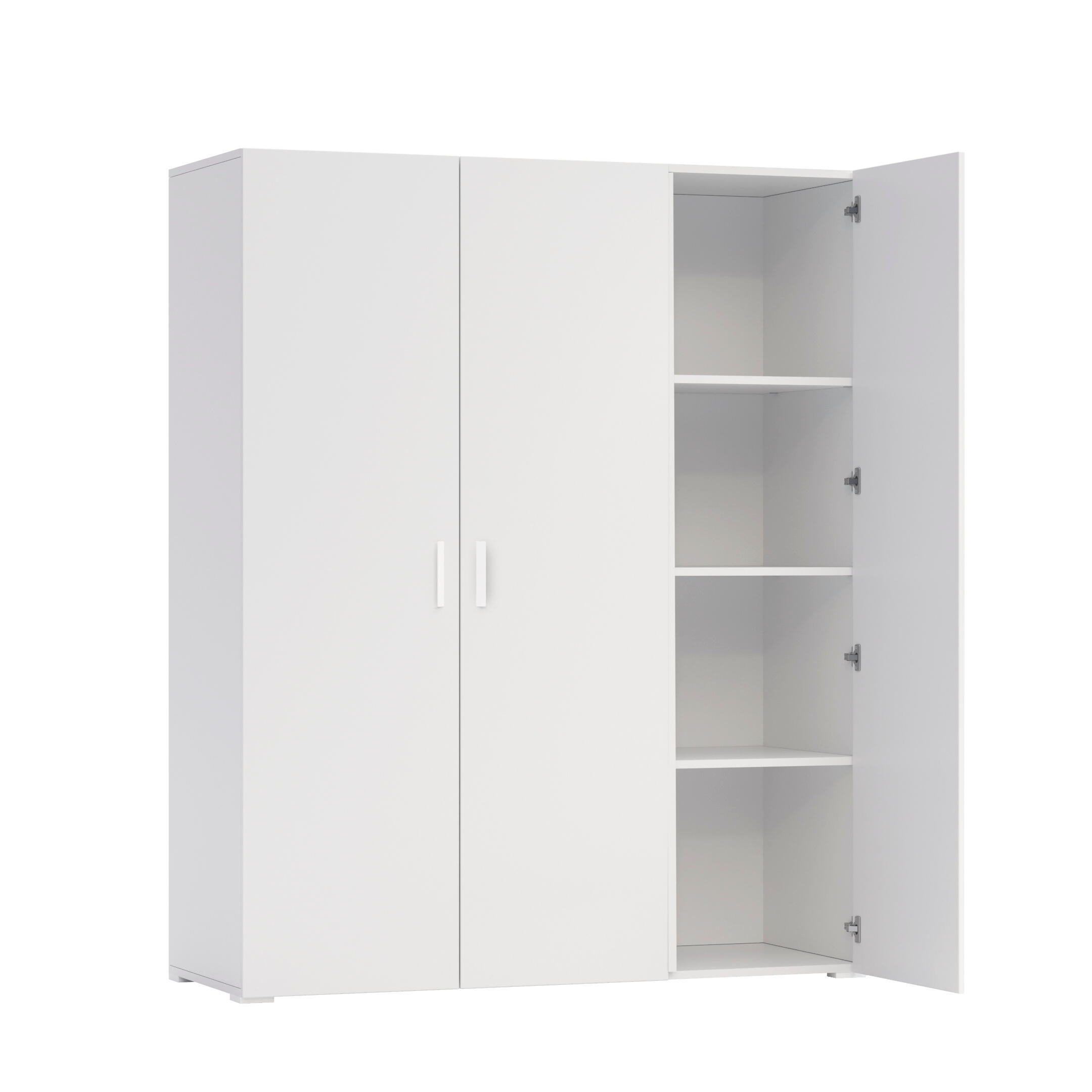 Roupeiro 3 portas de bater branco 155x53x191 cm One - 21