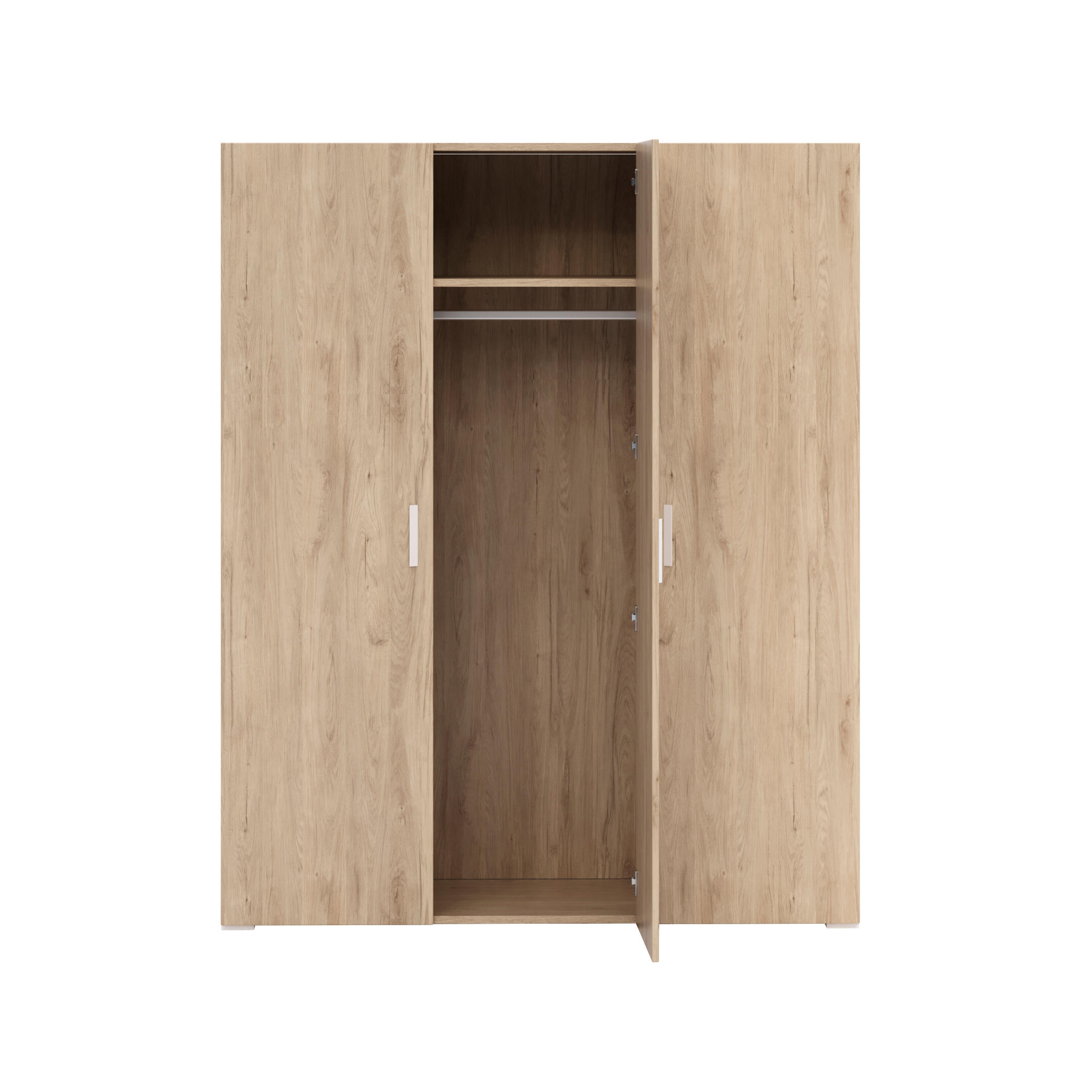 Roupeiro 3 portas de bater carvalho 155x53x191cm One - 12