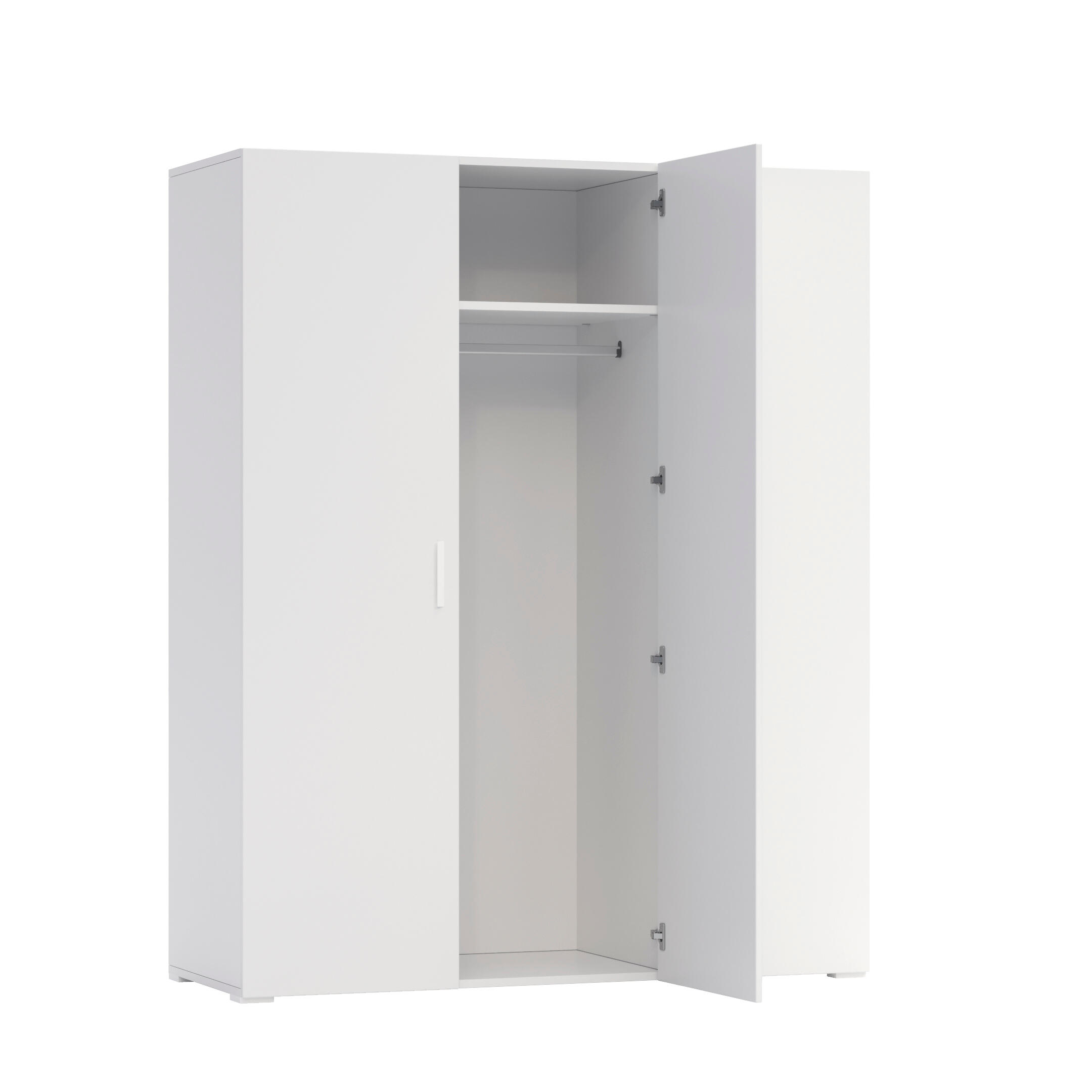 Roupeiro 3 portas de bater branco 155x53x191 cm One - 20