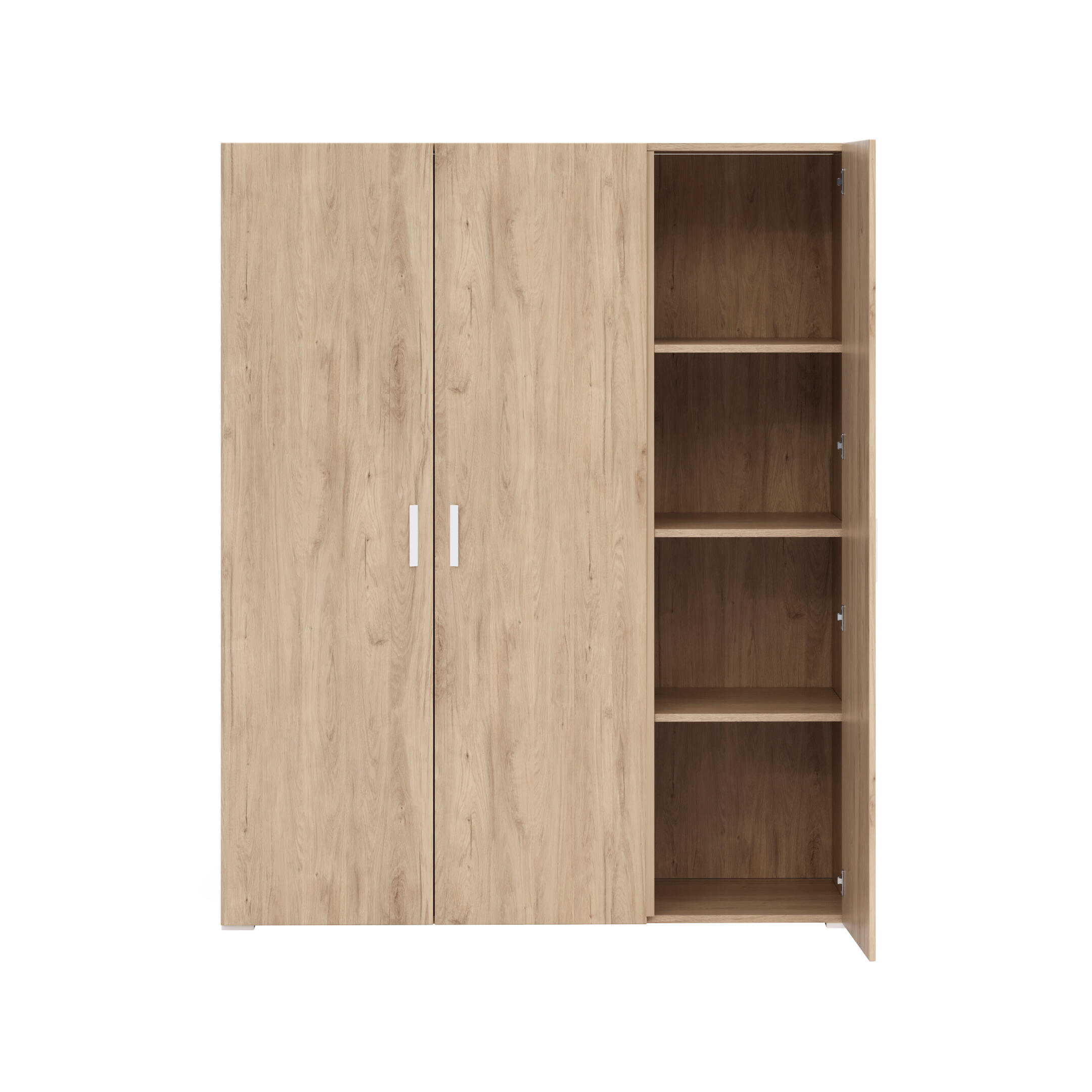 Roupeiro 3 portas de bater carvalho 155x53x191cm One - 9