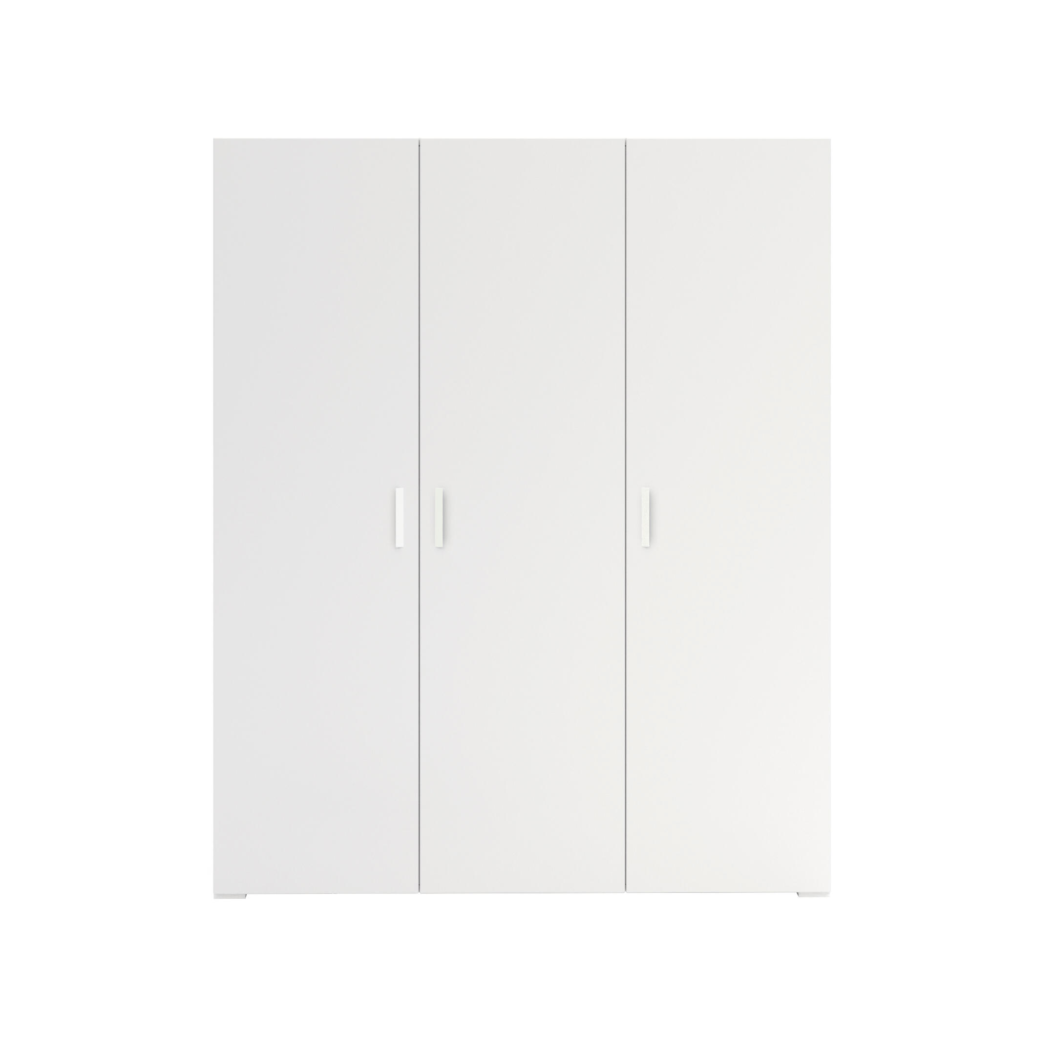 Roupeiro 3 portas de bater branco 155x53x191 cm One - 18