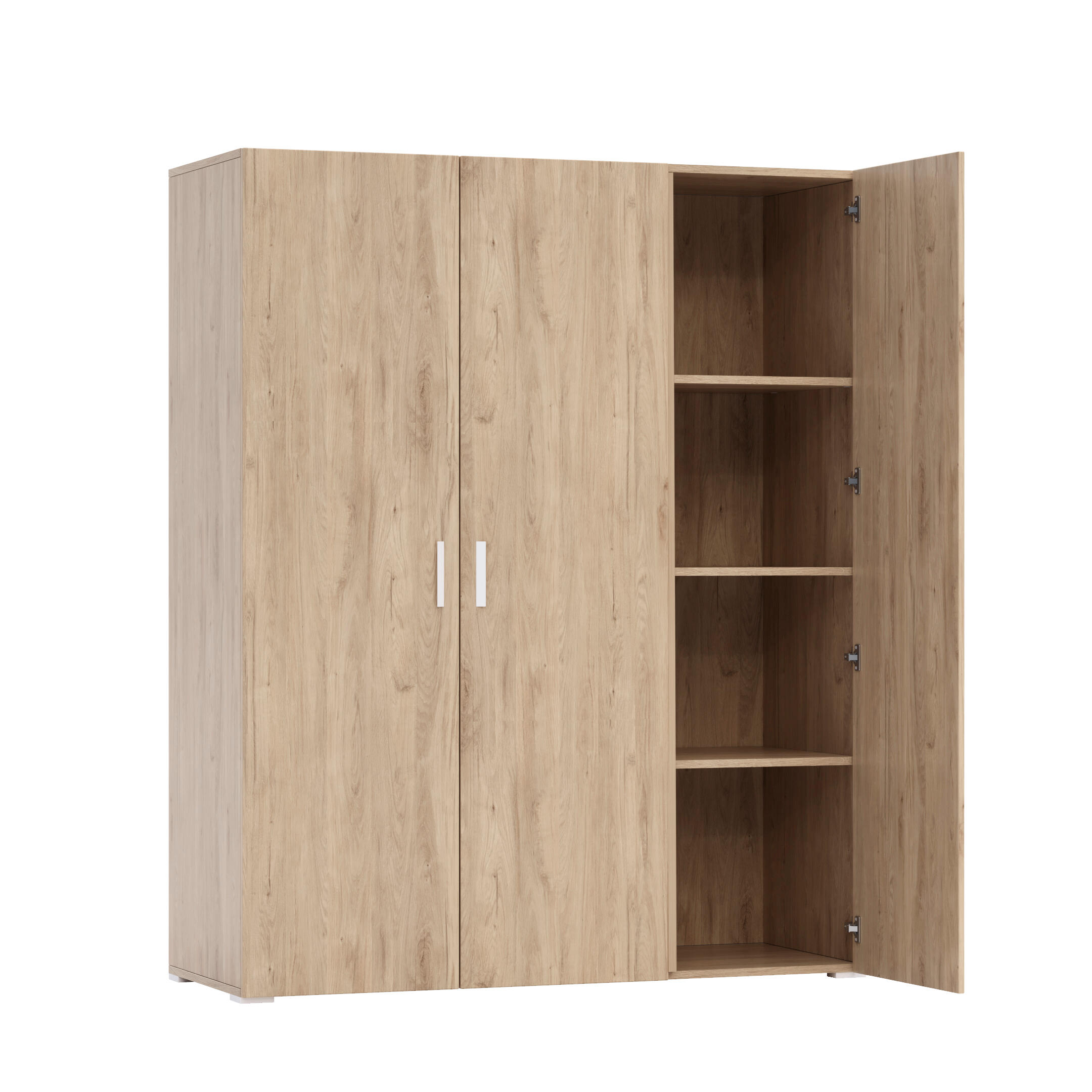 Roupeiro 3 portas de bater carvalho 155x53x191cm One - 3