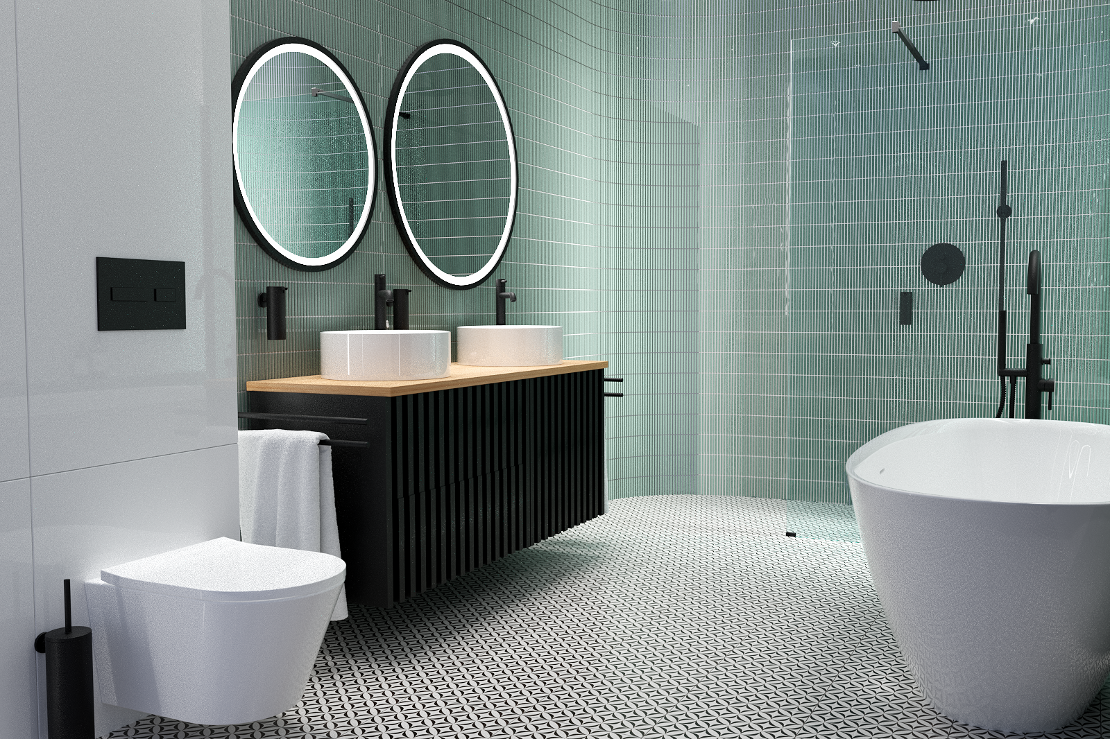 Lustro łazienkowe z wbudowanym oświetleniem RUND LED 80 X 80 VENTI - 3