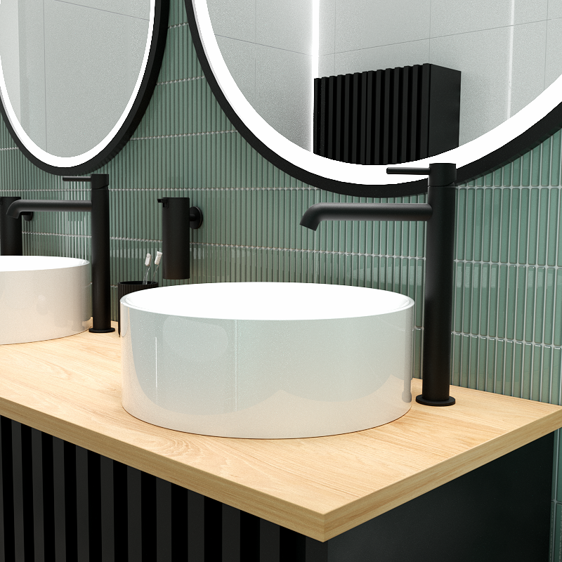 Bateria umywalkowa wysoka czarna Simplon Omnires - 3