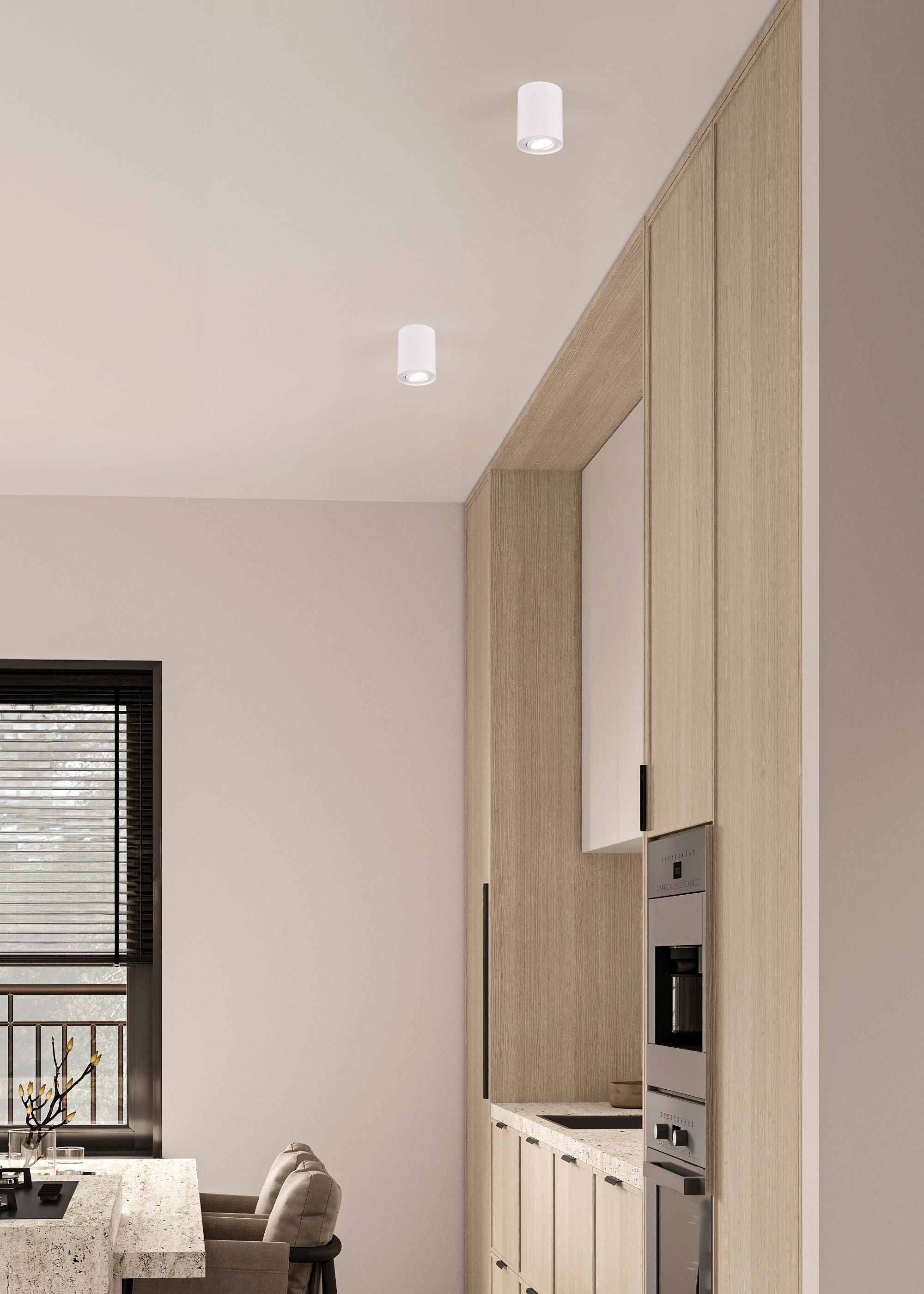 Candeeiro de teto 1 lâmpada GU10 branco Cookie - 4