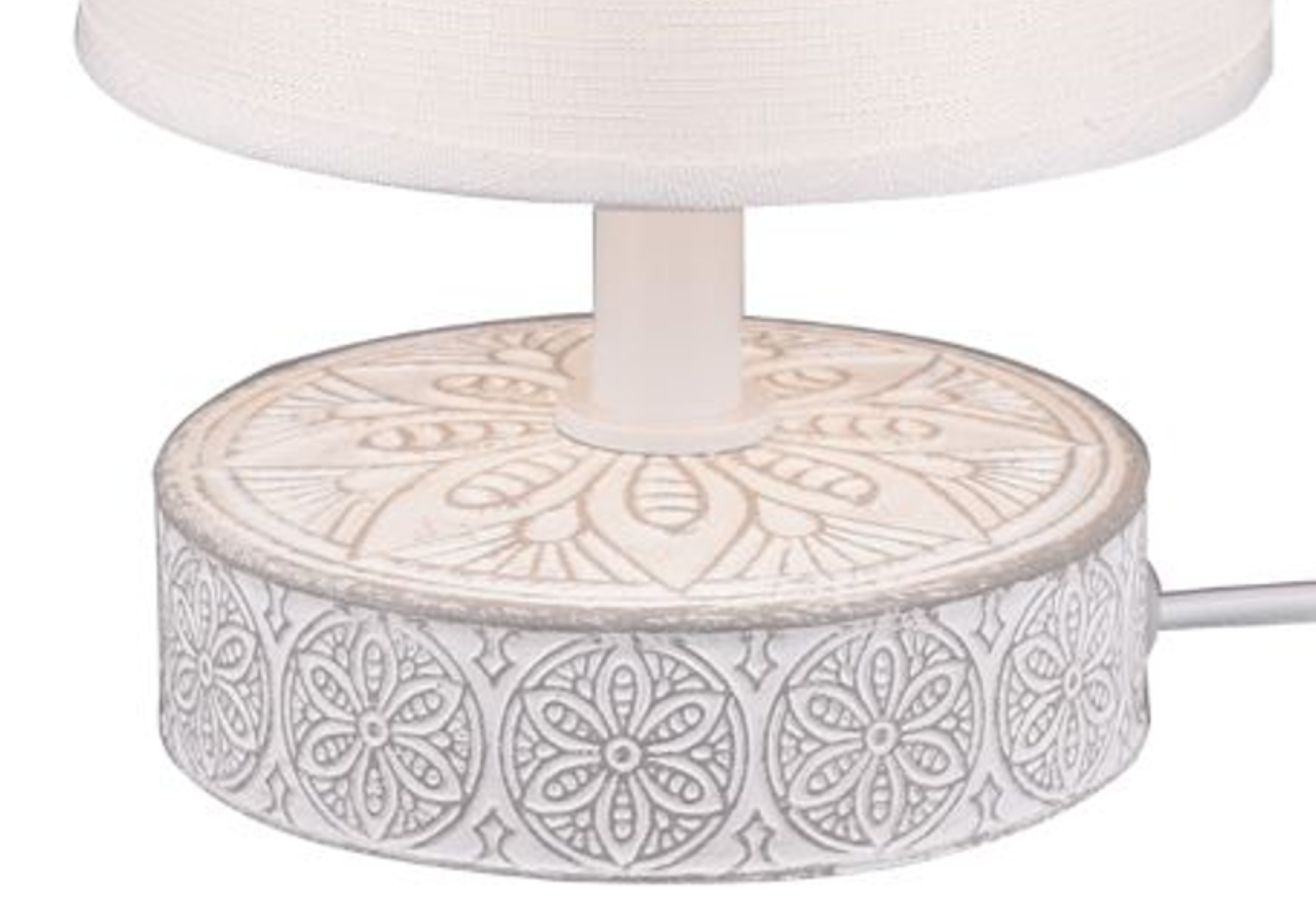 Candeeiro de mesa Marie 1 lâmpada E14 branco - 5