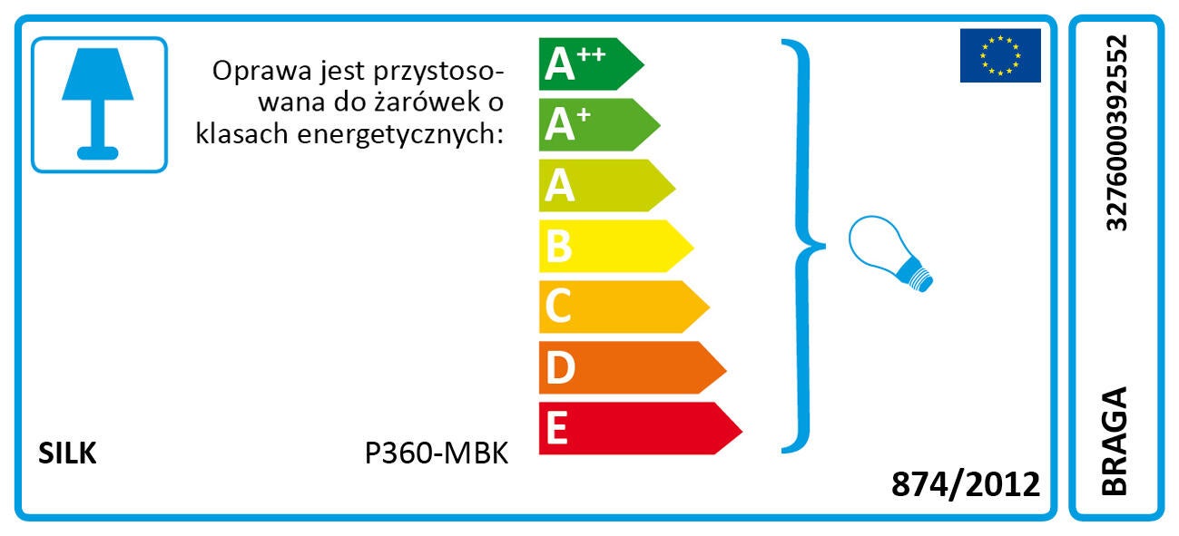 Lampa wisząca Braga czarna E27 - 3