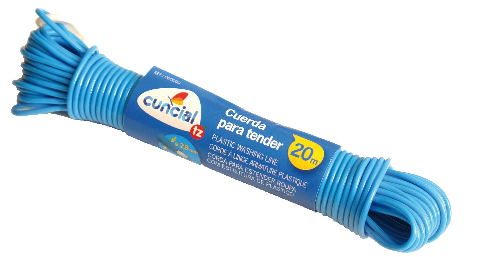 Cuerda para tender la ropa plastificada 20 metros + tensor