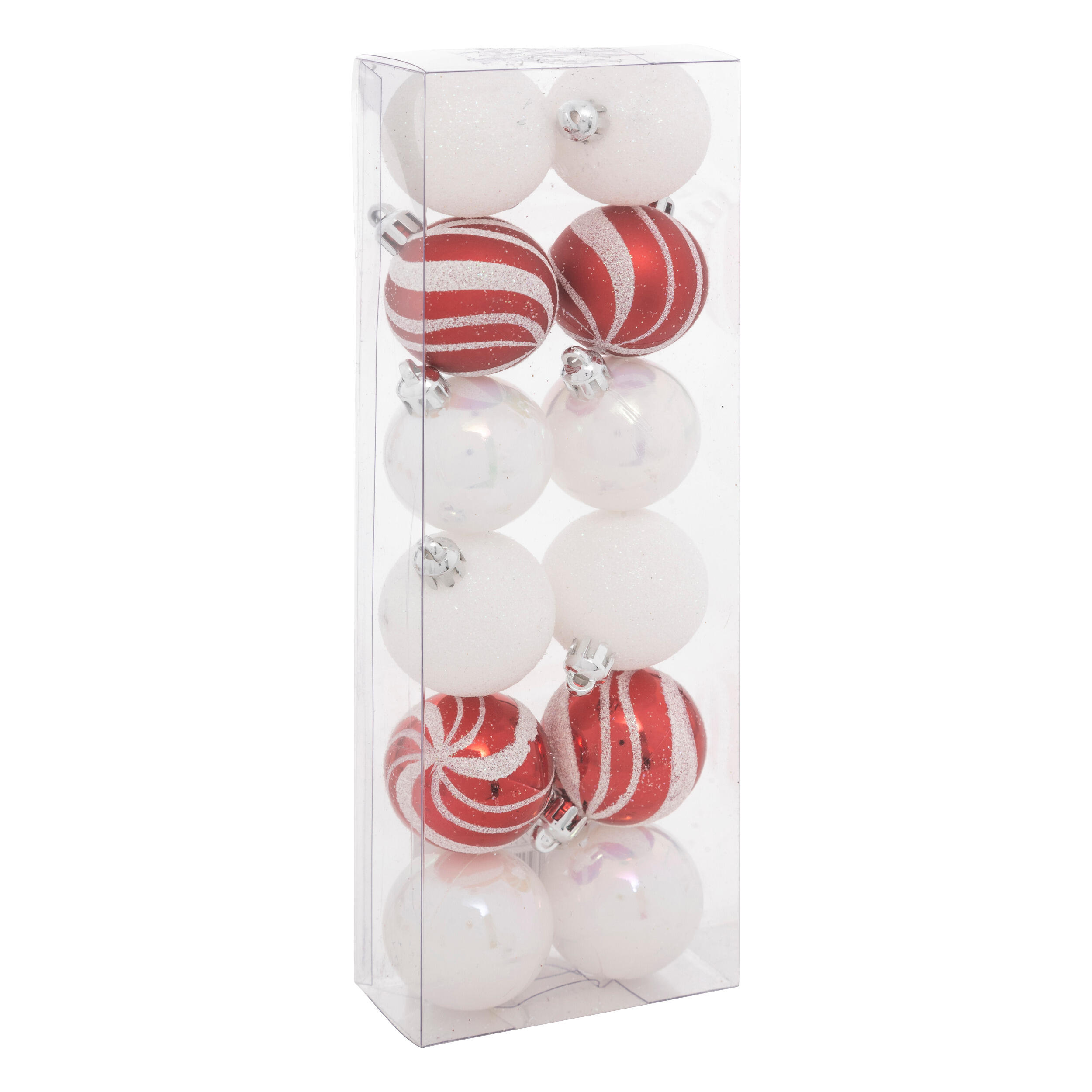 Boule de noël, blanc et rouge - 4
