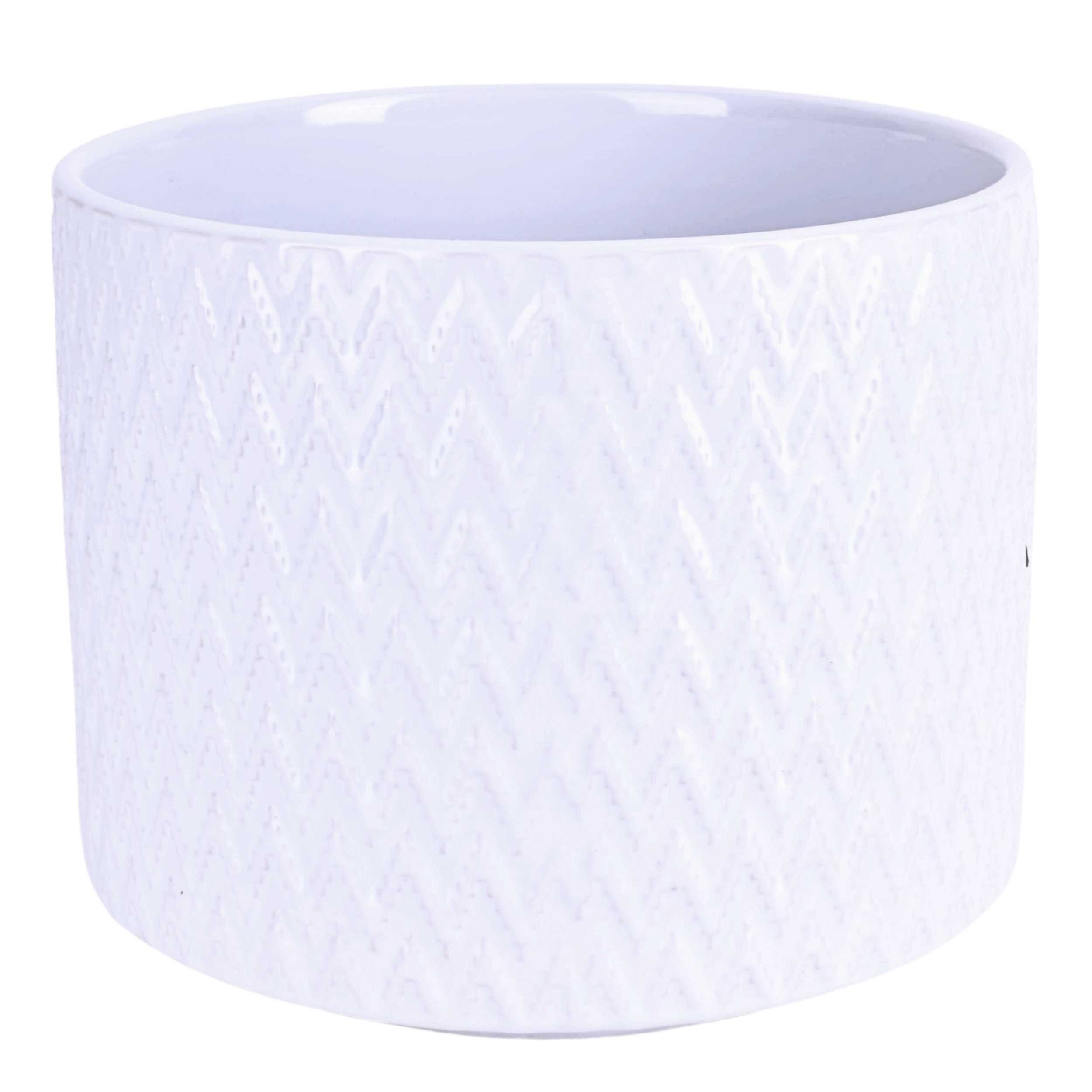 Osłonka doniczki ceramiczna Kali 21cm biała DHG