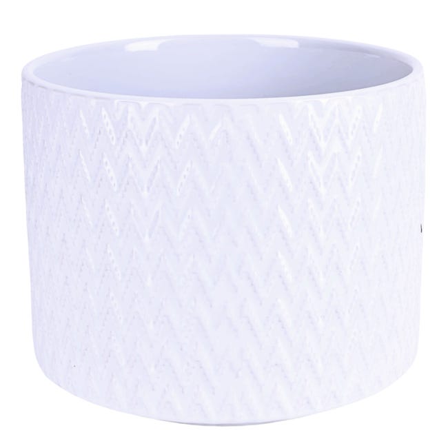 Osłonka ceramiczna Kali L 21 cm biały
