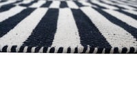 Alfombra algodón Rayas Pequeñas Azul marino 160x230cm | Leroy Merlin