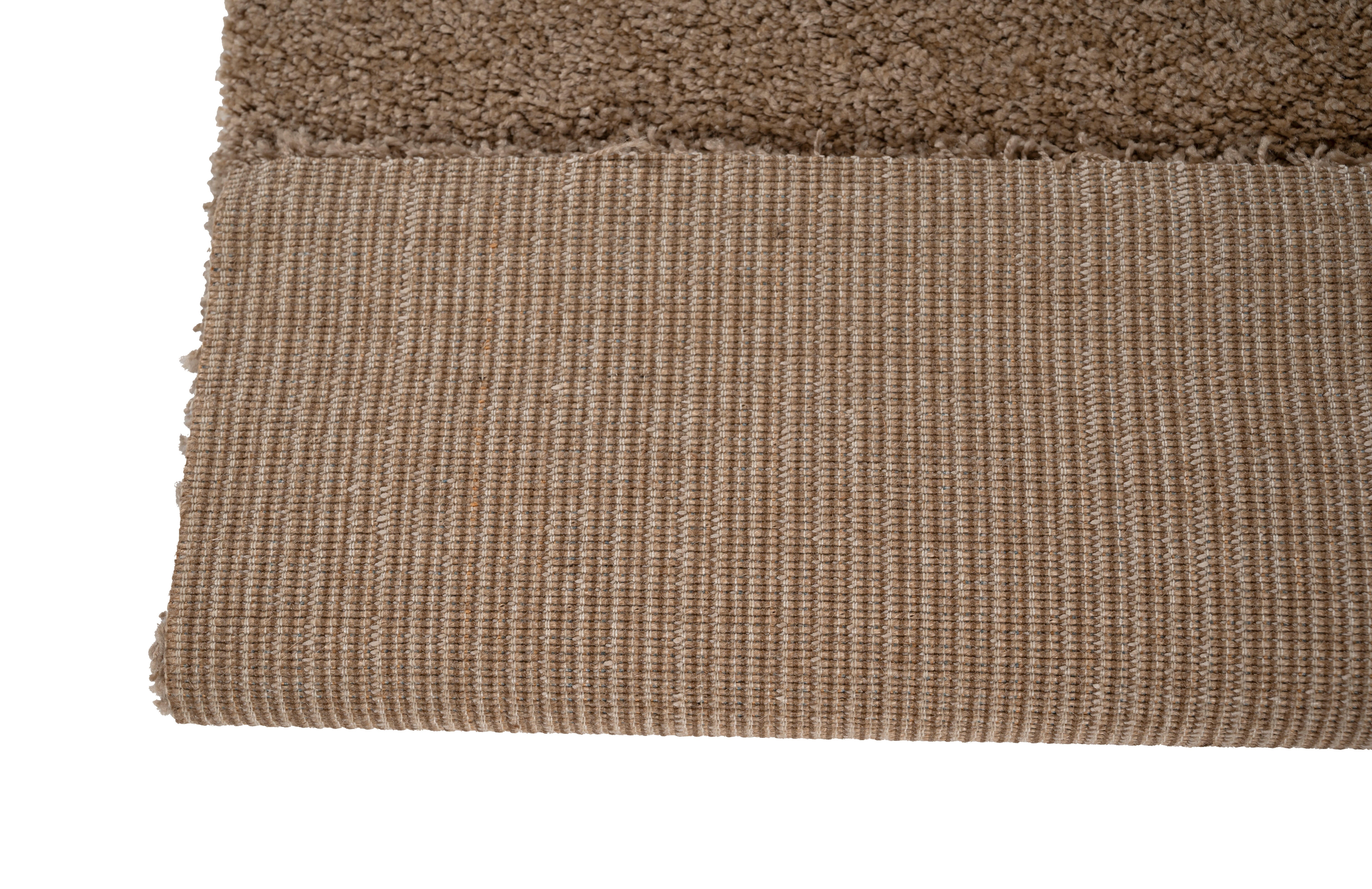 Alfombra polipropileno Shaggy Norge 160x230cm pelo largo  liso lino - 4