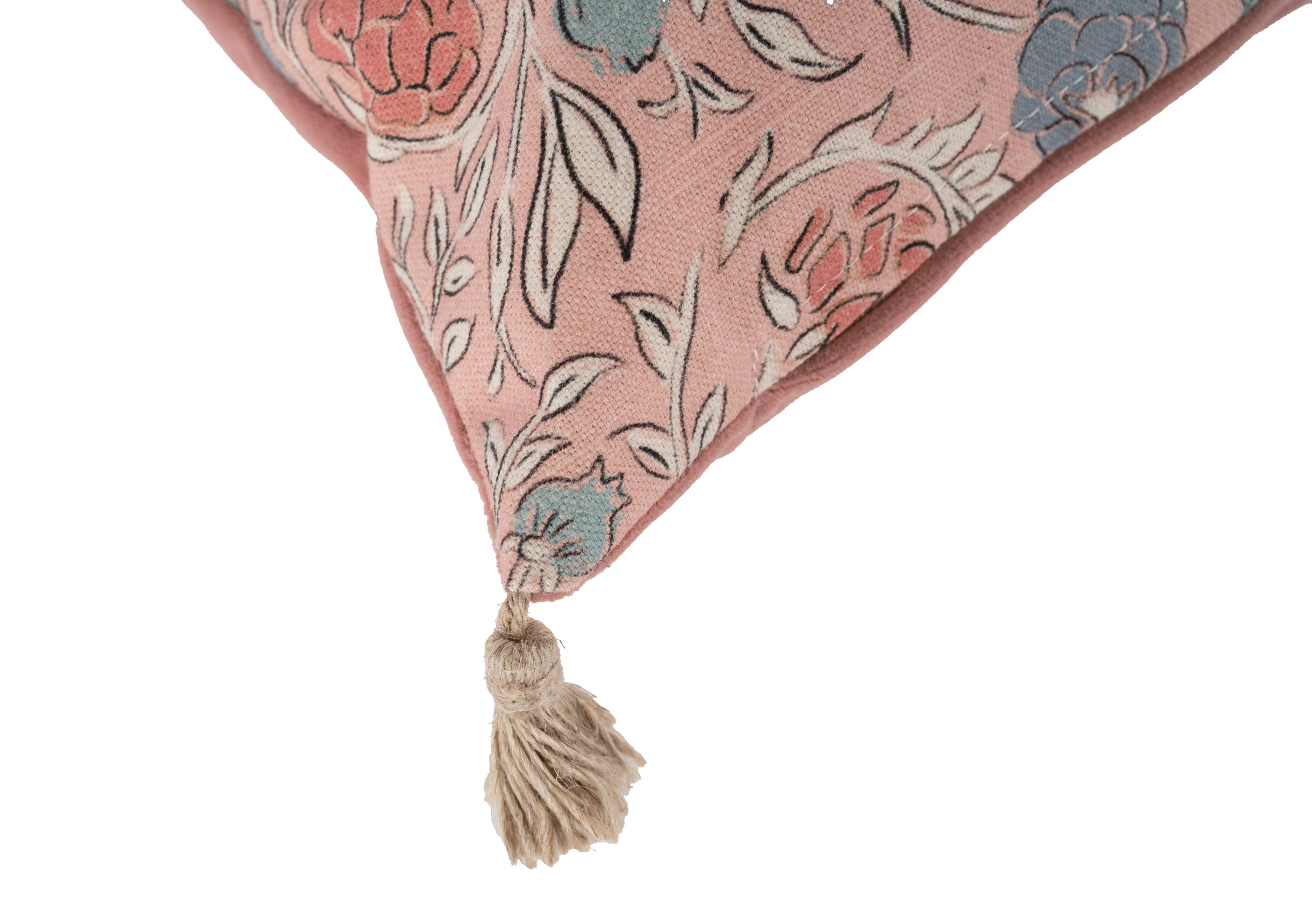 Almofada decorativa reversível Cottage Valentina Algodão rosa 50x30cm - 5