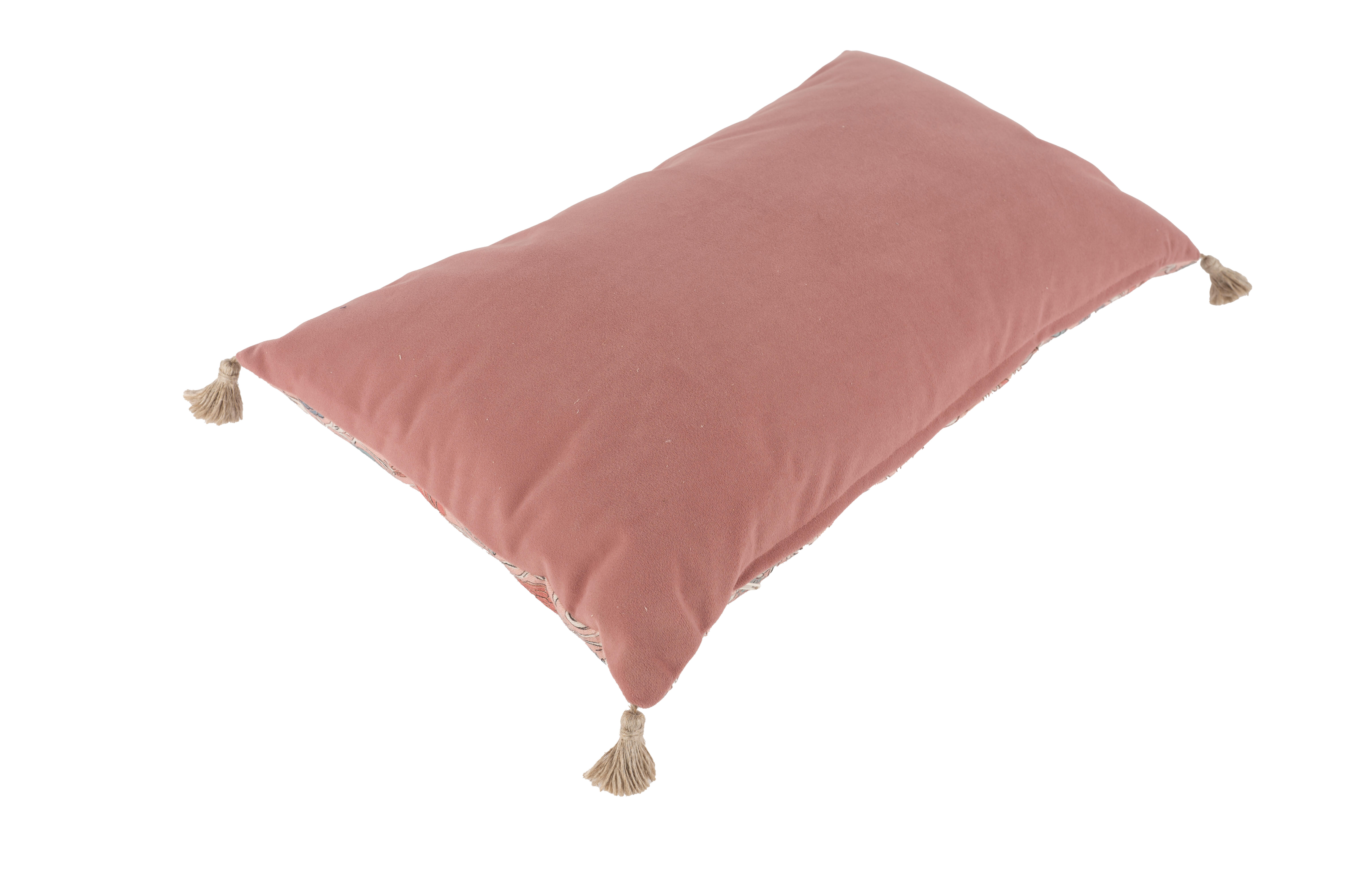 Almofada decorativa reversível Cottage Valentina Algodão rosa 50x30cm - 12