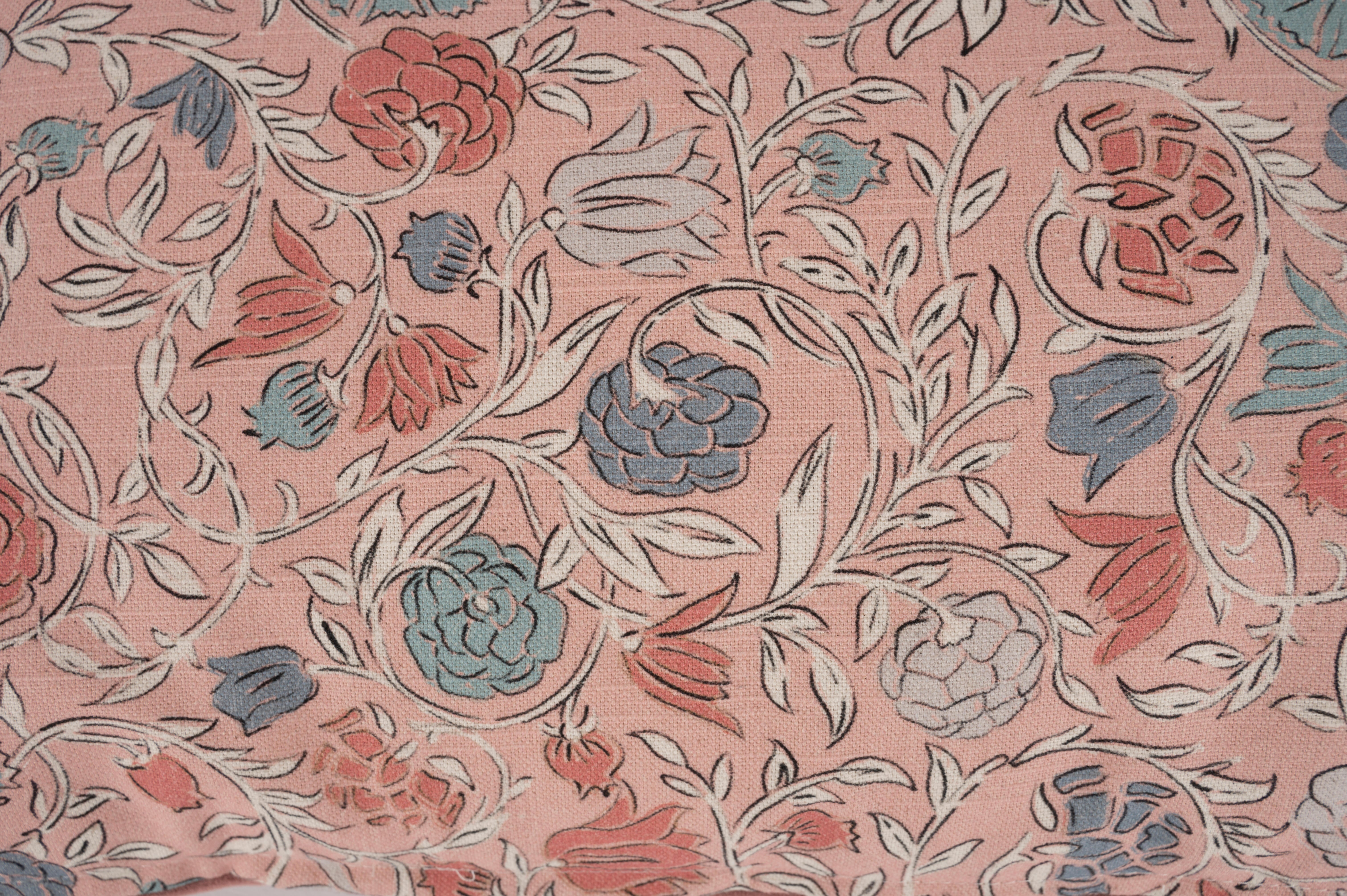 Almofada decorativa reversível Cottage Valentina Algodão rosa 50x30cm - 7