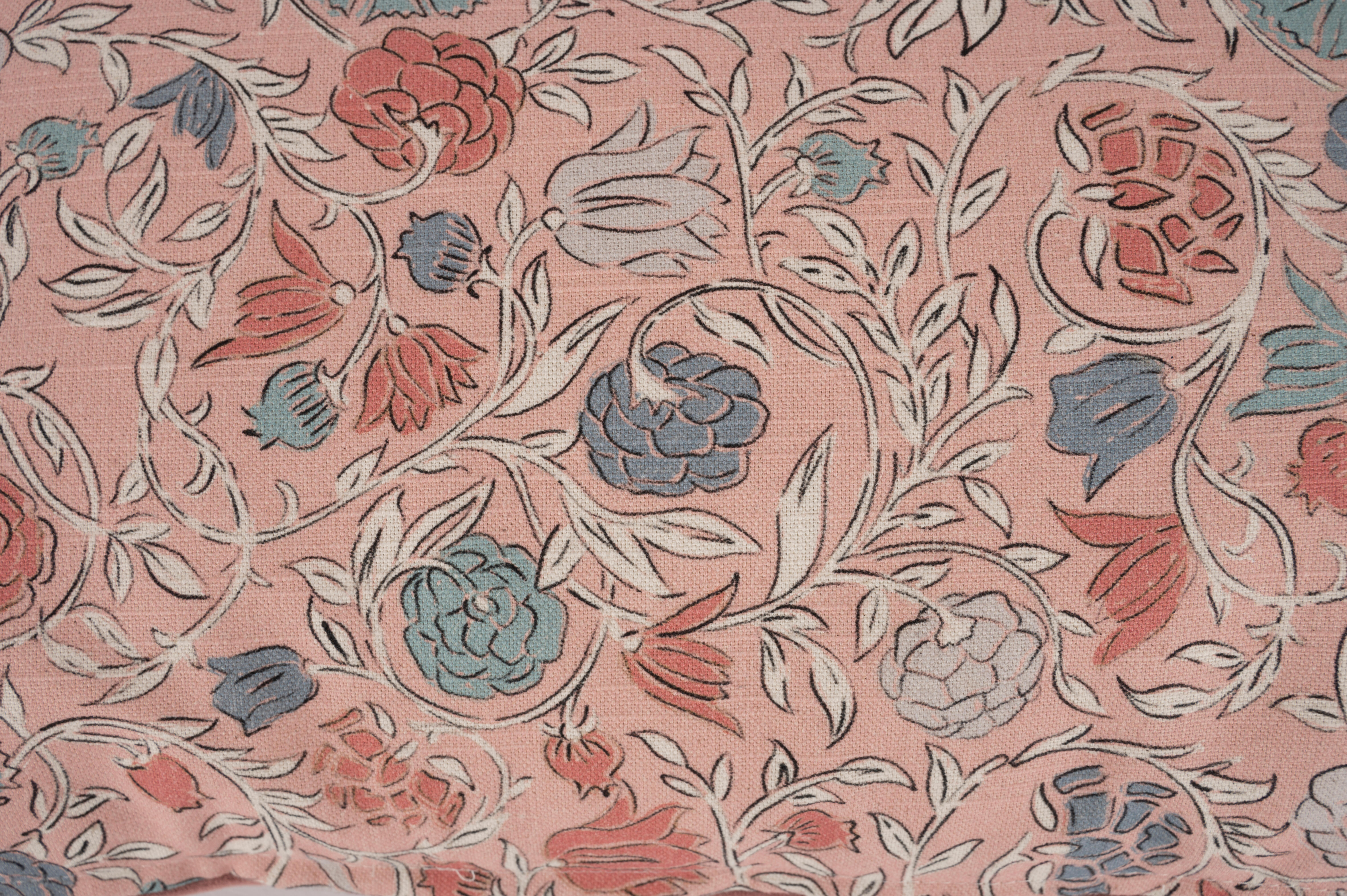 Cojín decorativo reversible Cottage Valentina algodón rosa 50x30cm - 3