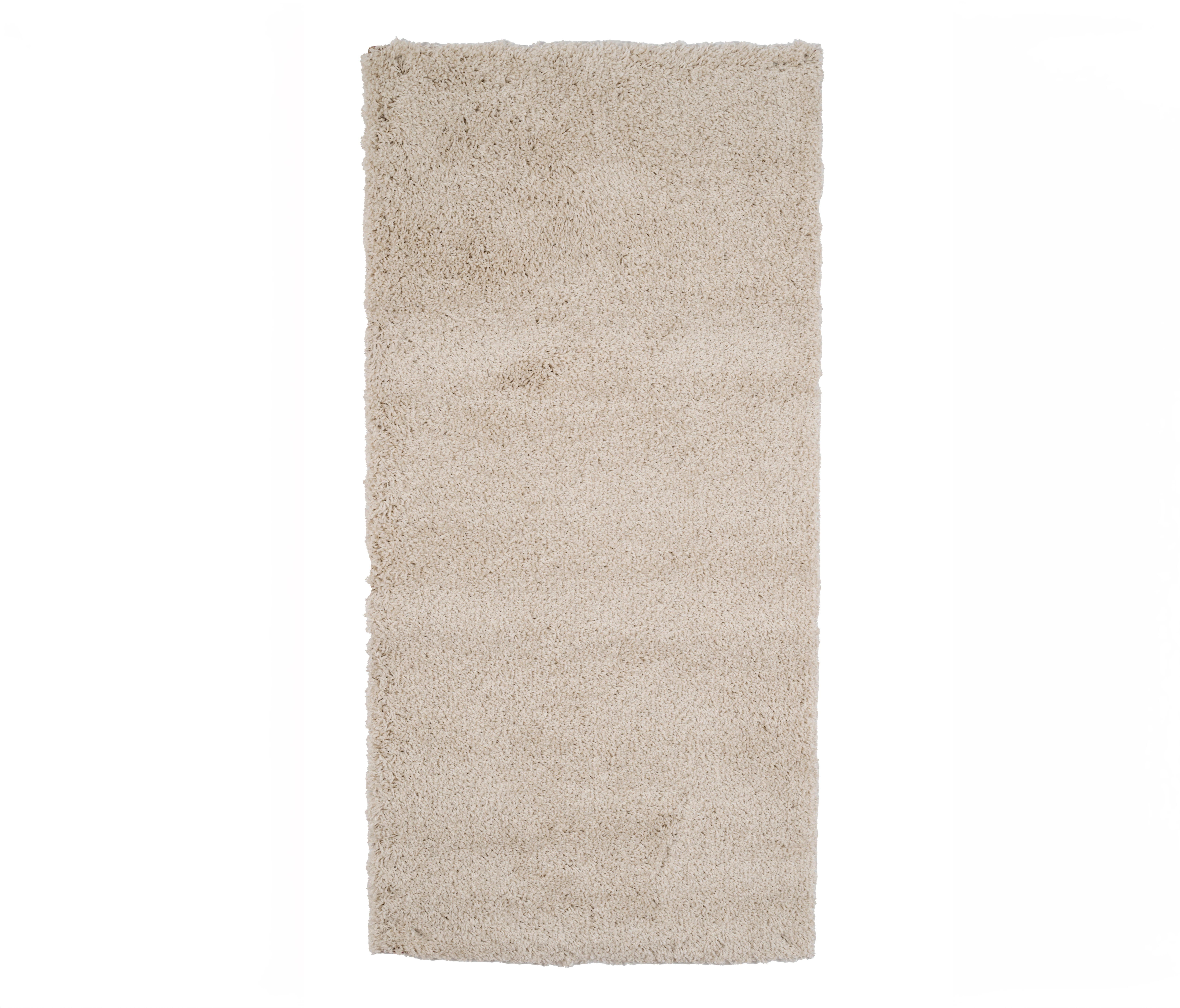 Alfombra polipropileno norge 60x120cm pelo largo revestex unitrama liso blanco